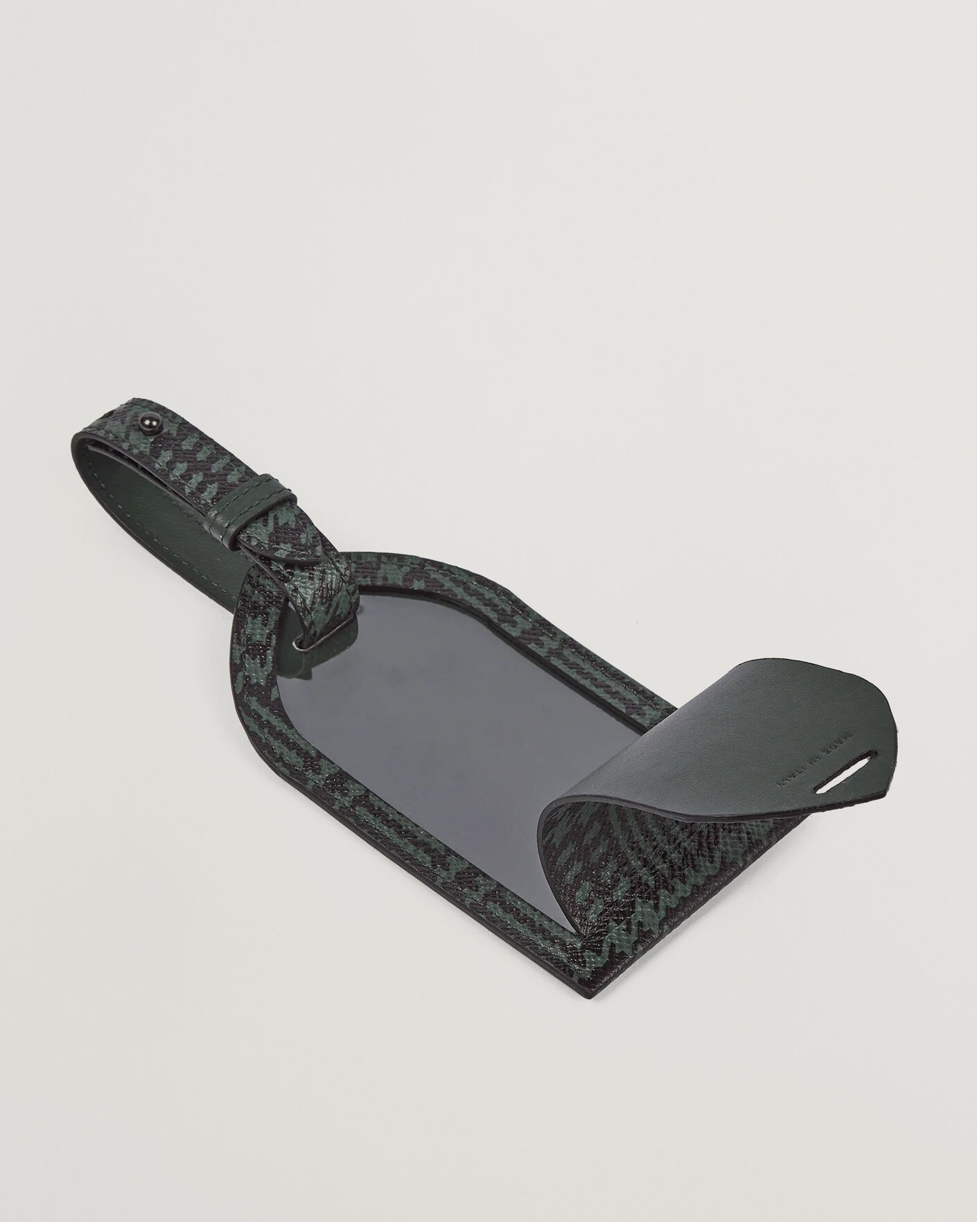 Herren | Für das Zuhause | Smythson | Panama Tweed Luggage Tag Slate Green