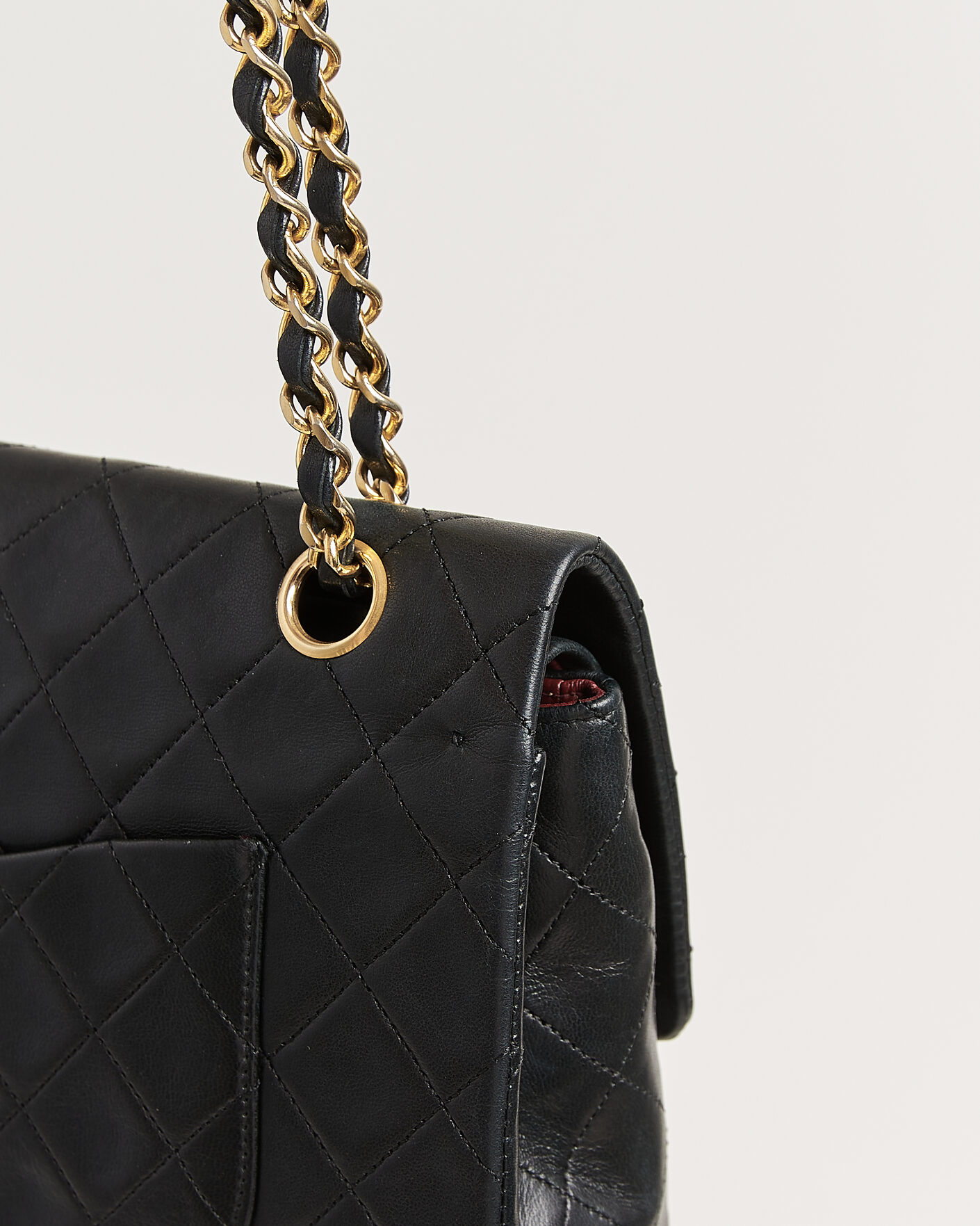 Herren | Pre-Owned & Vintage Bags | Chanel Pre-Owned | Classic Medium Double Flap Bag Lambskin Black