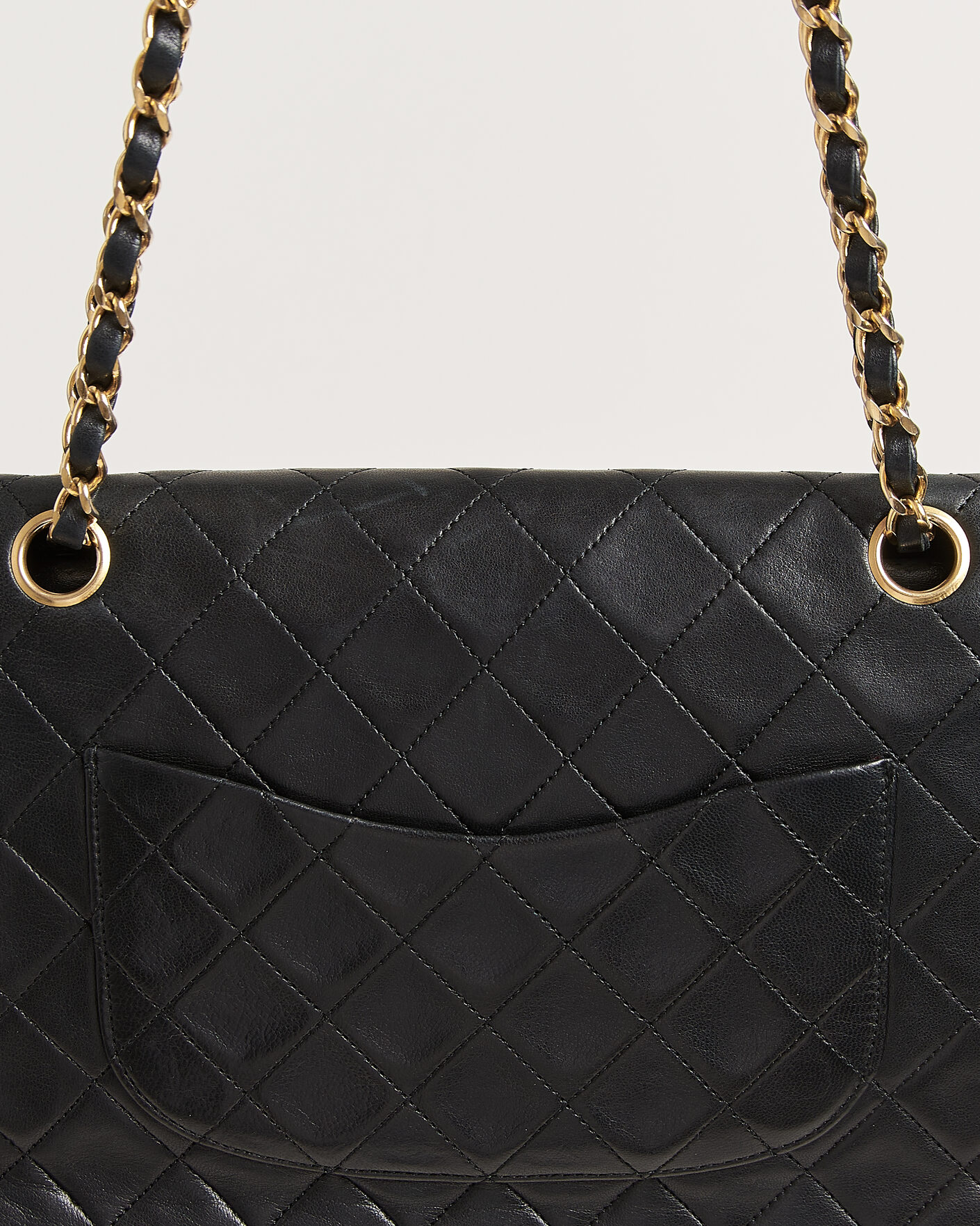 Herren | Pre-Owned & Vintage Bags | Chanel Pre-Owned | Classic Medium Double Flap Bag Lambskin Black