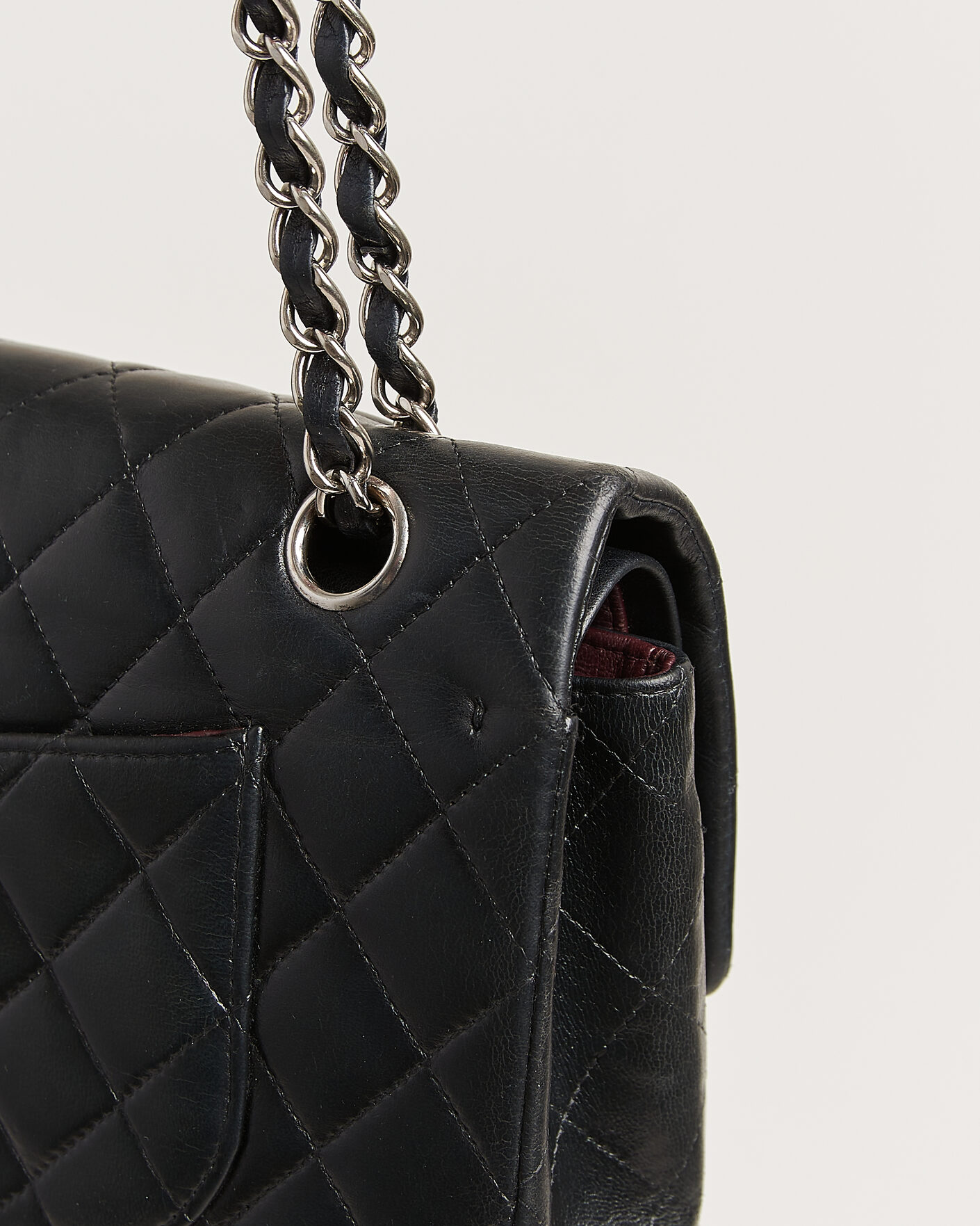 Herren | Pre-Owned & Vintage Bags | Chanel Pre-Owned | Classic Medium Double Flap Bag Lambskin Black