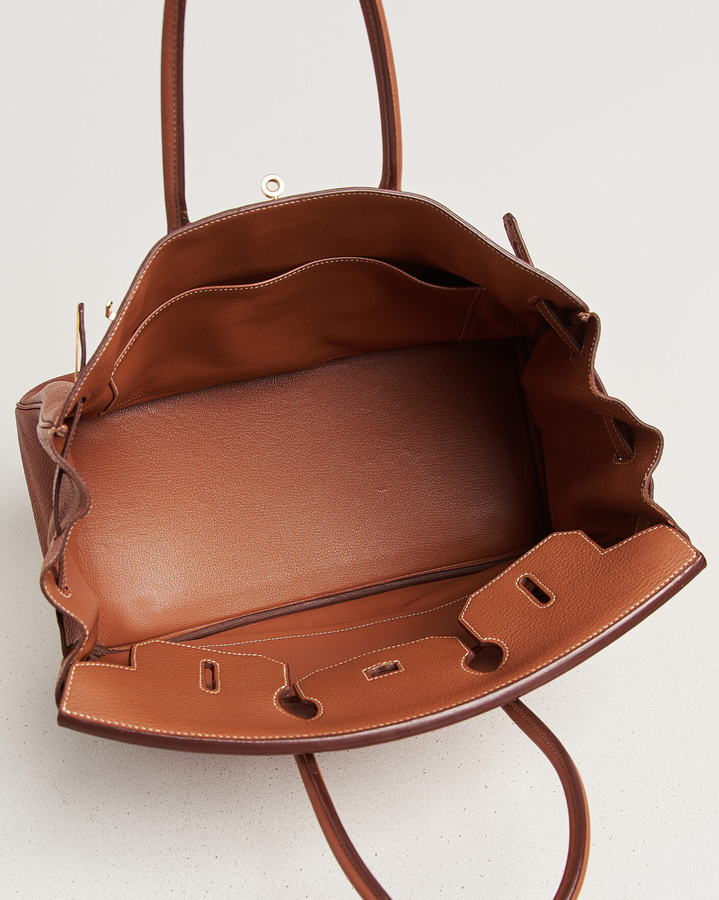 Herren | Pre-Owned & Vintage Bags | Hermès Pre-Owned | Birkin 35 Togo Leather Cognac Brown
