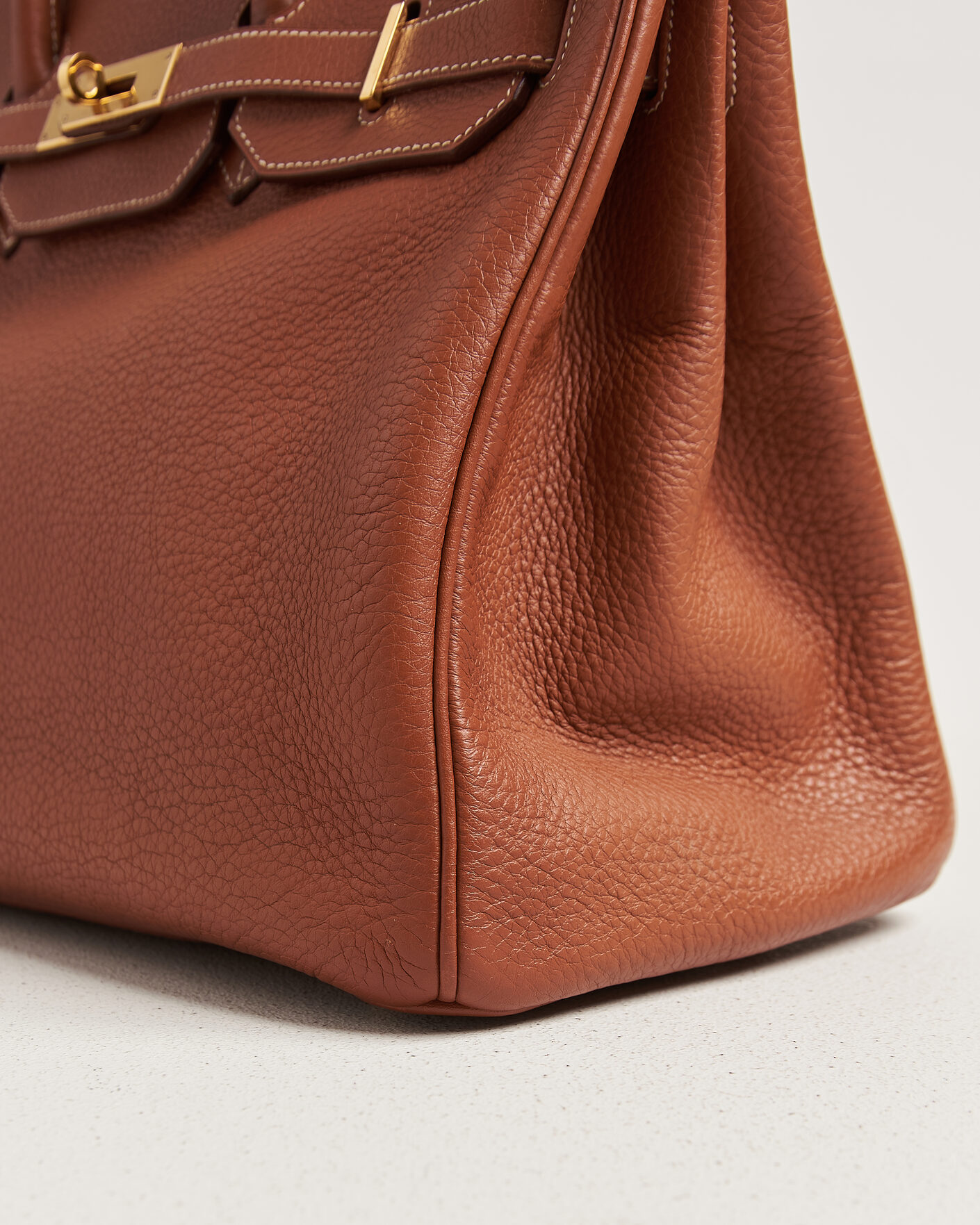 Herren | Pre-Owned & Vintage Bags | Hermès Pre-Owned | Birkin 35 Togo Leather Cognac Brown