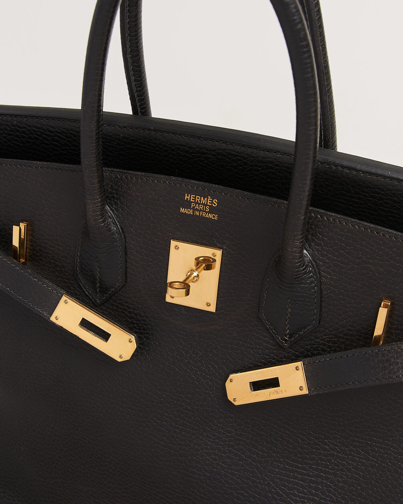 Herren | Pre-Owned & Vintage Bags | Hermès Pre-Owned | Birkin 35 Retourné Ardennes Leather Black