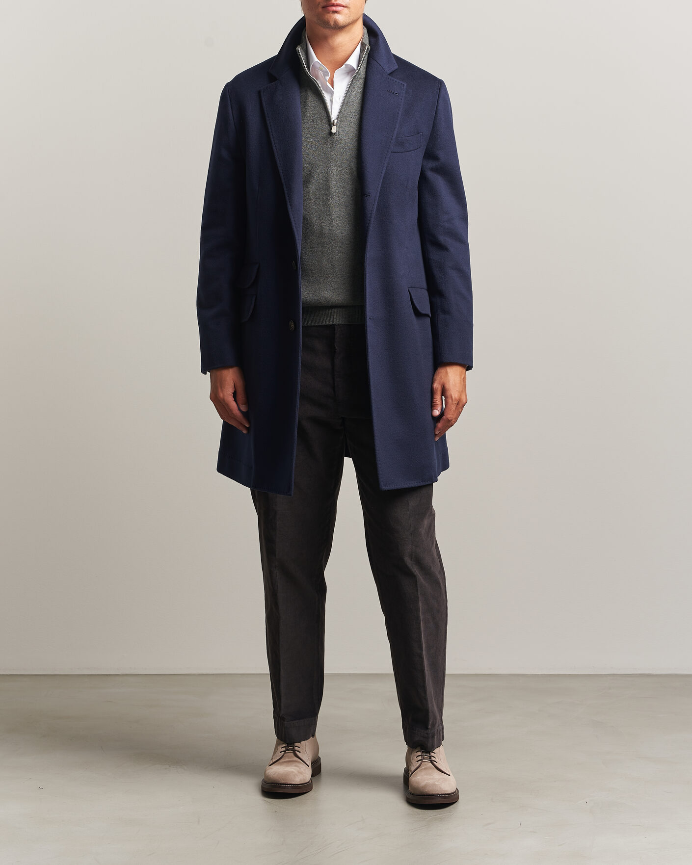 Herren | Jacken | Brunello Cucinelli | Soft Wool Coat Navy