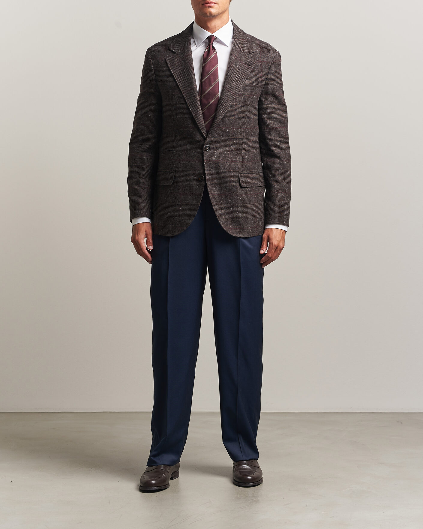 Herren | Sakkos | Brunello Cucinelli | Cashmere/Silk Prince Of Wales Blazer Dark Brown