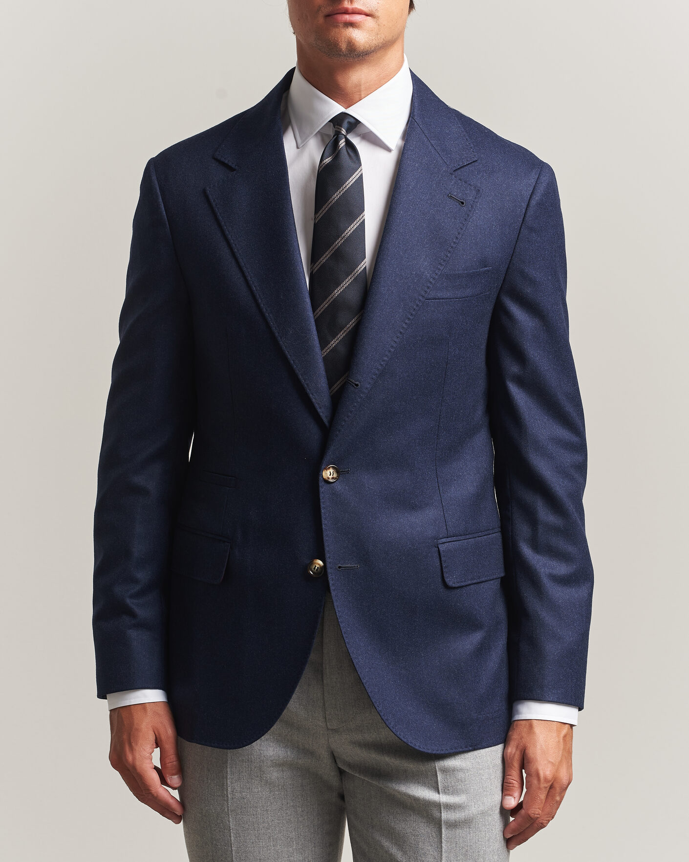 Herren | Sakkos | Brunello Cucinelli | Wool Flannel Blazzer Navy