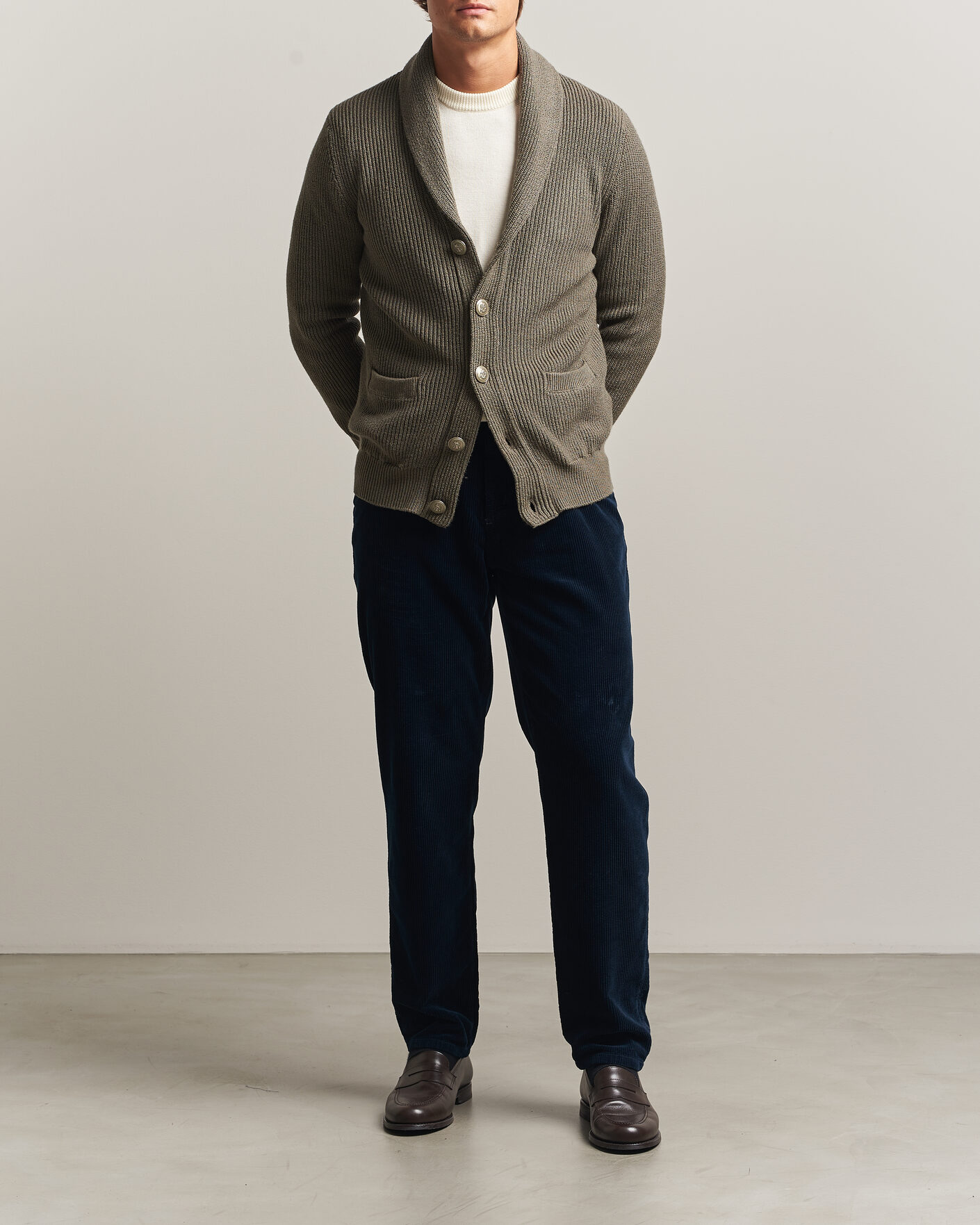 Herren | Hosen | Brunello Cucinelli | Leisure Fit Corduroy 5-Pocket Pants Navy