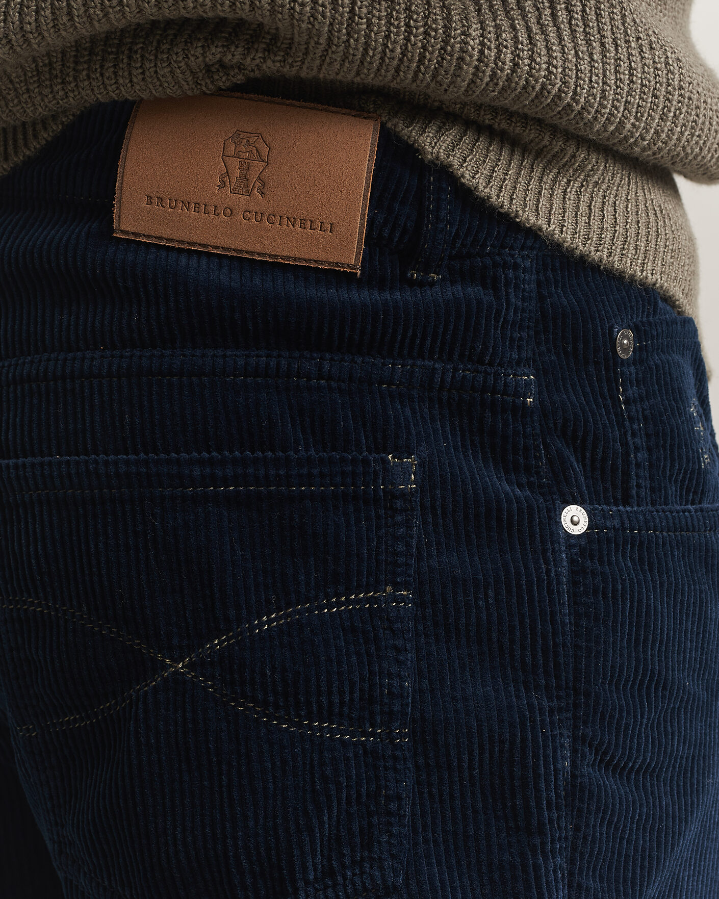 Herren | Hosen | Brunello Cucinelli | Leisure Fit Corduroy 5-Pocket Pants Navy