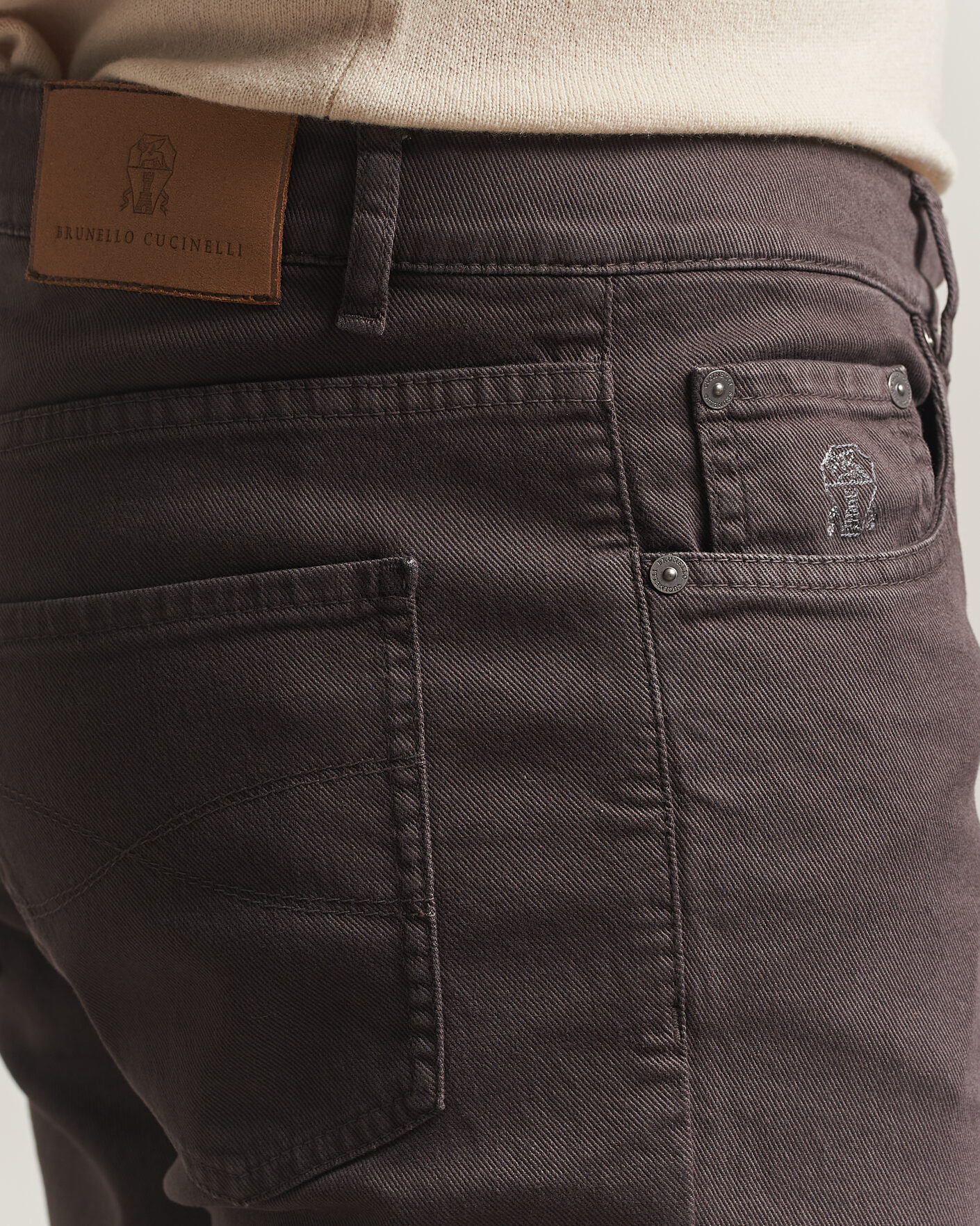 Herren | Hosen | Brunello Cucinelli | Slim Fit Bull Denim Pants Dark Brown