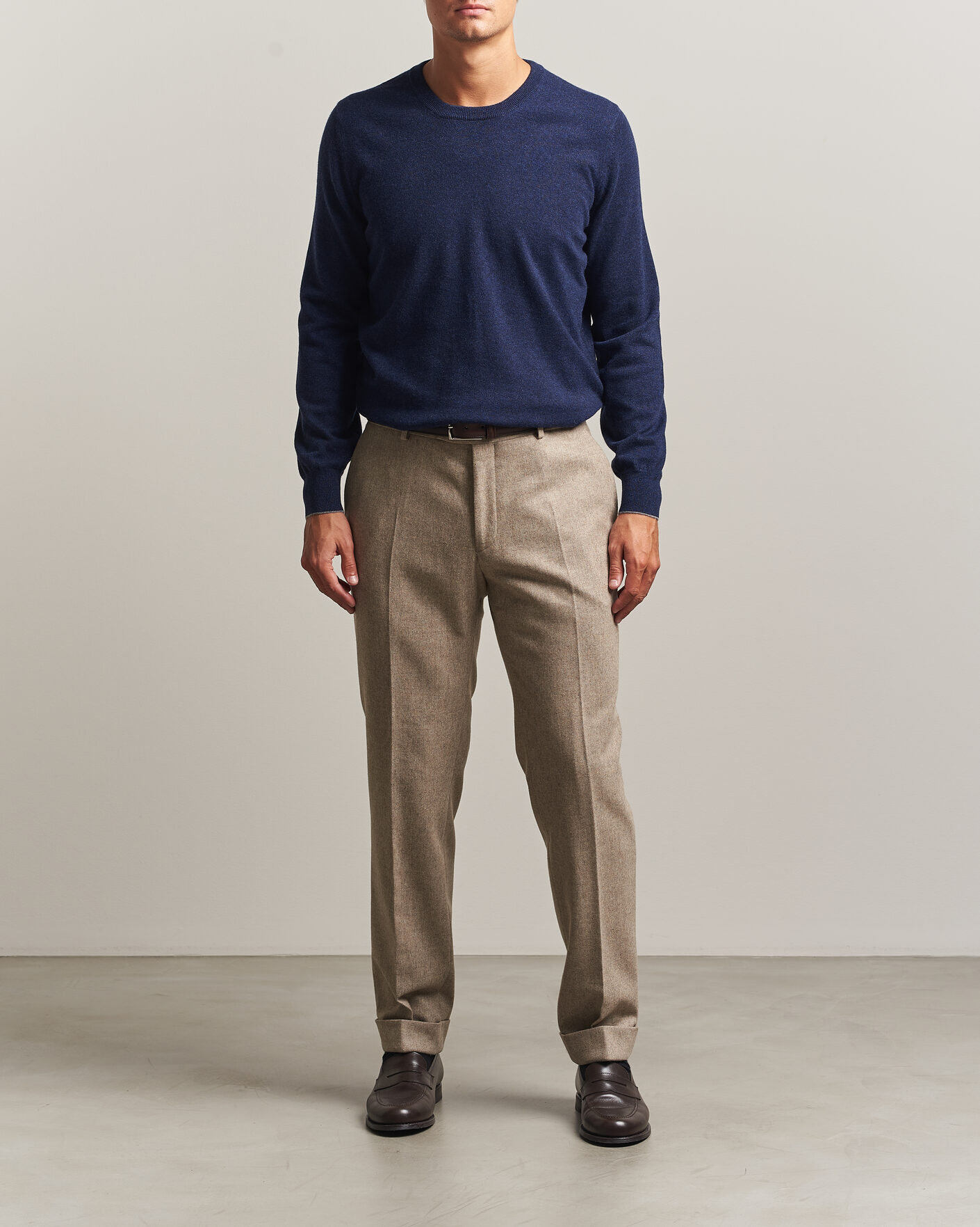 Herren | Pullover | Brunello Cucinelli | 2 Ply Cashmere Pullover Marine