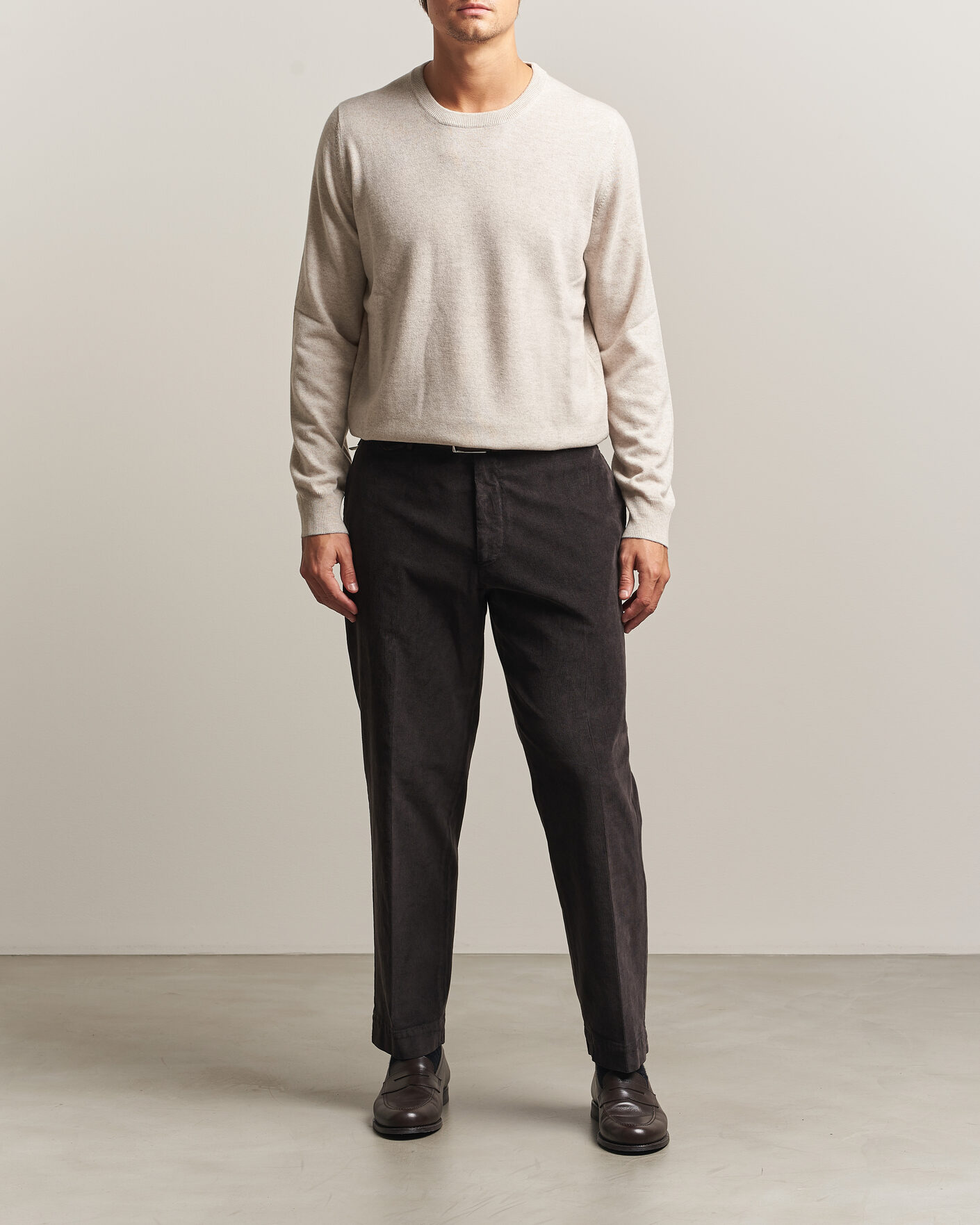 Herren | Pullover | Brunello Cucinelli | 2 Ply Cashmere Pullover Oyster