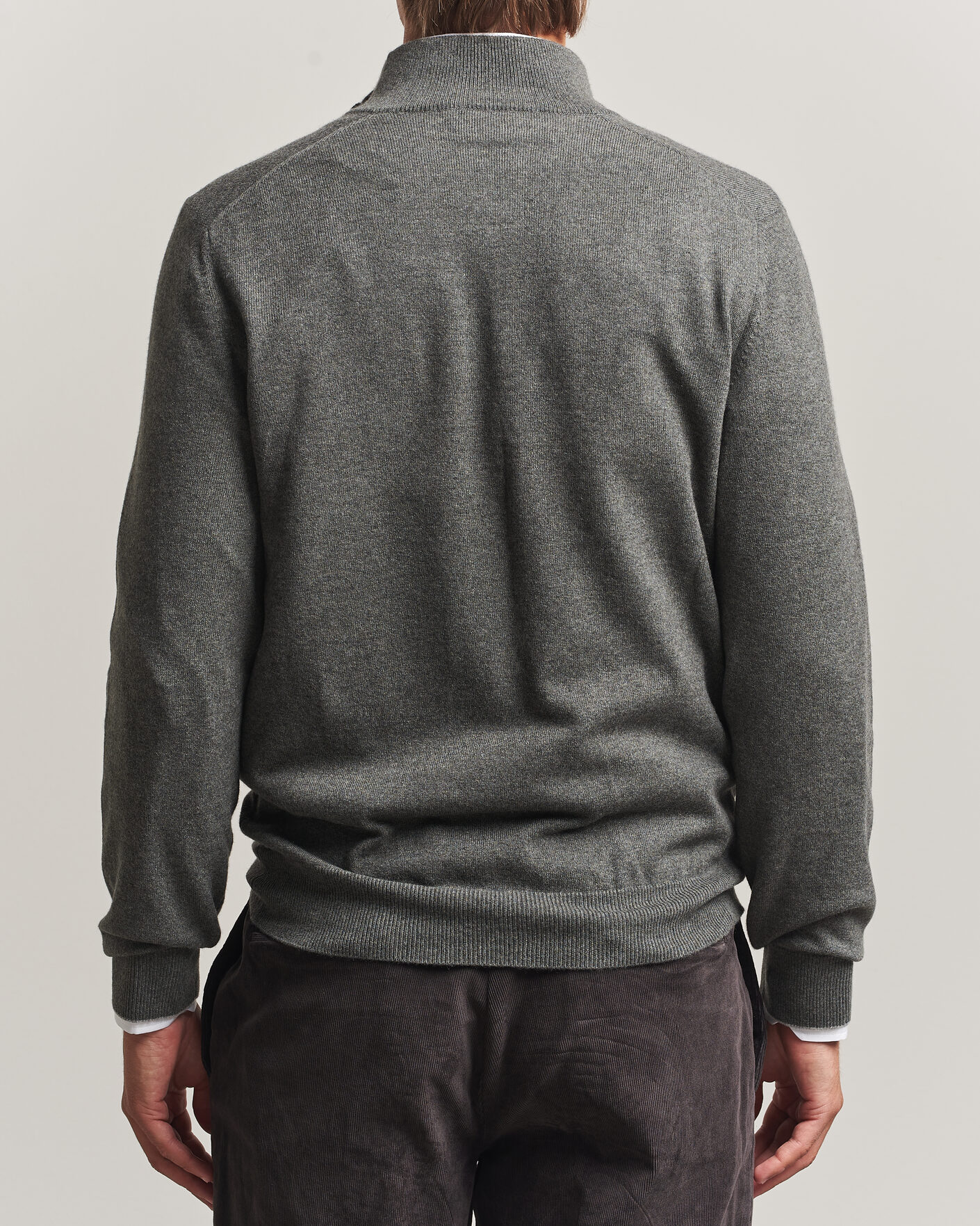 Herren | Pullover | Brunello Cucinelli | 2 Ply Cashmere Half Zip Forest Green