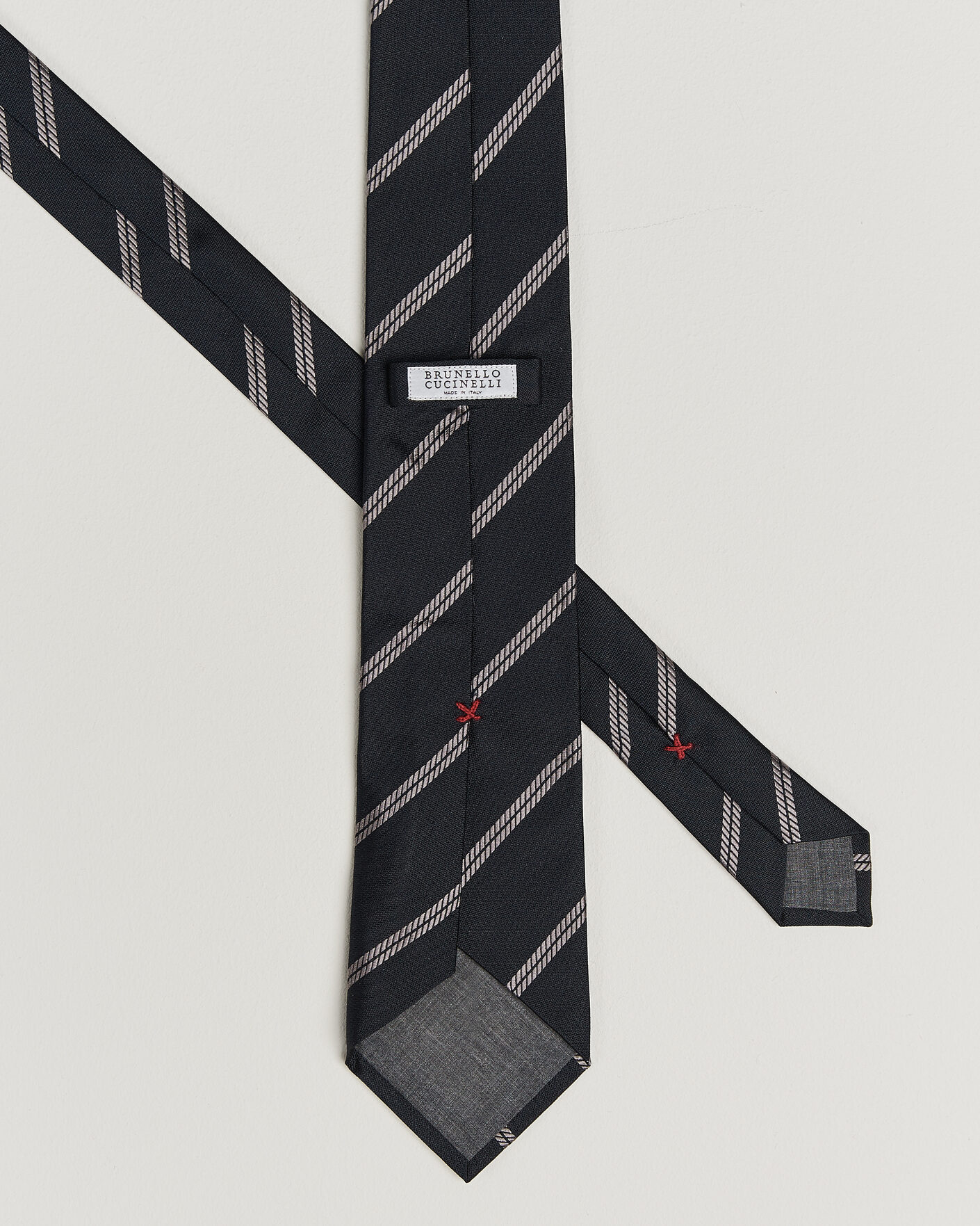 Herren | Krawatten | Brunello Cucinelli | Regimental Stripe Silk Tie Navy