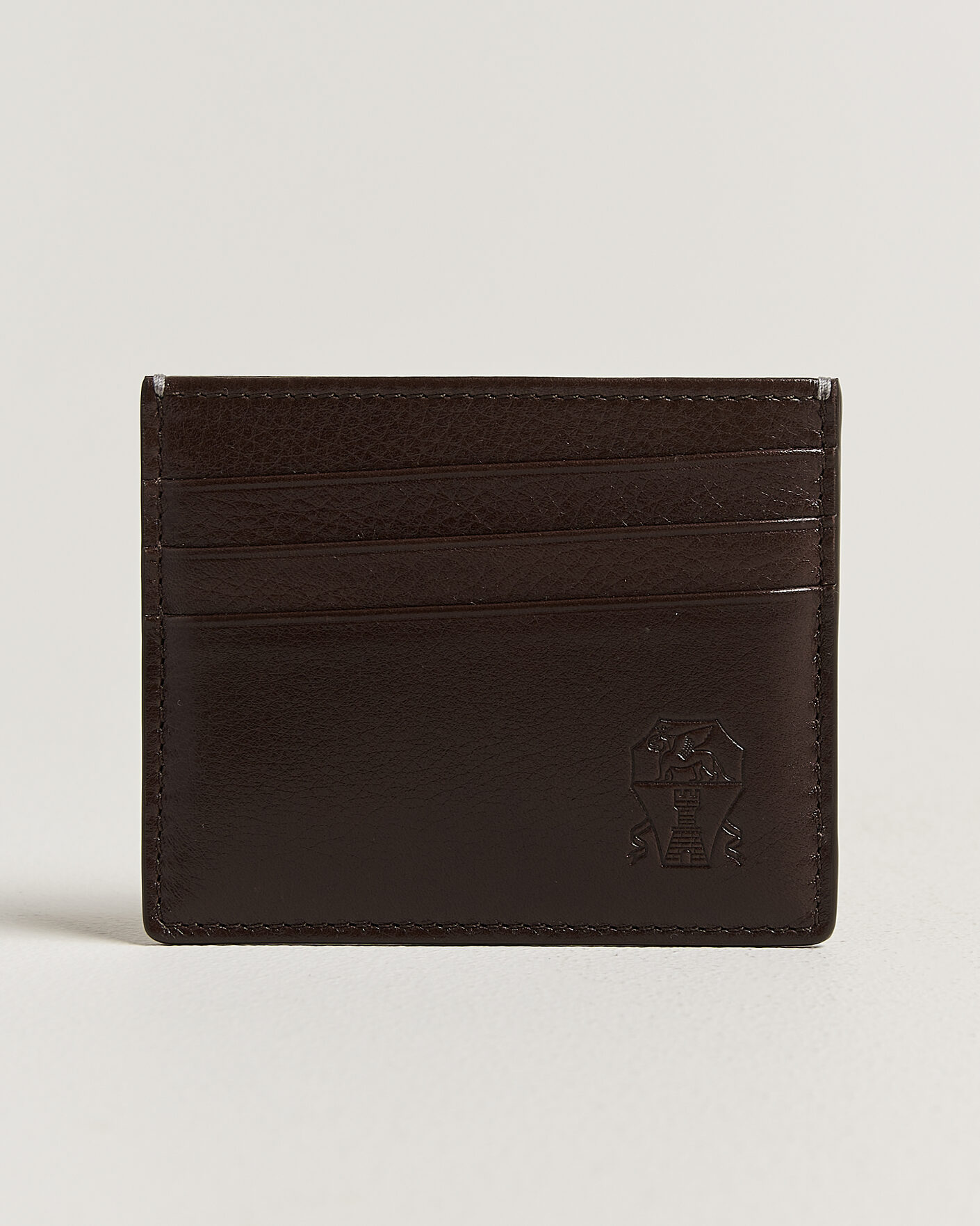 Herren | Geldbörsen | Brunello Cucinelli | Grain Leather Card Holder Dark Brown