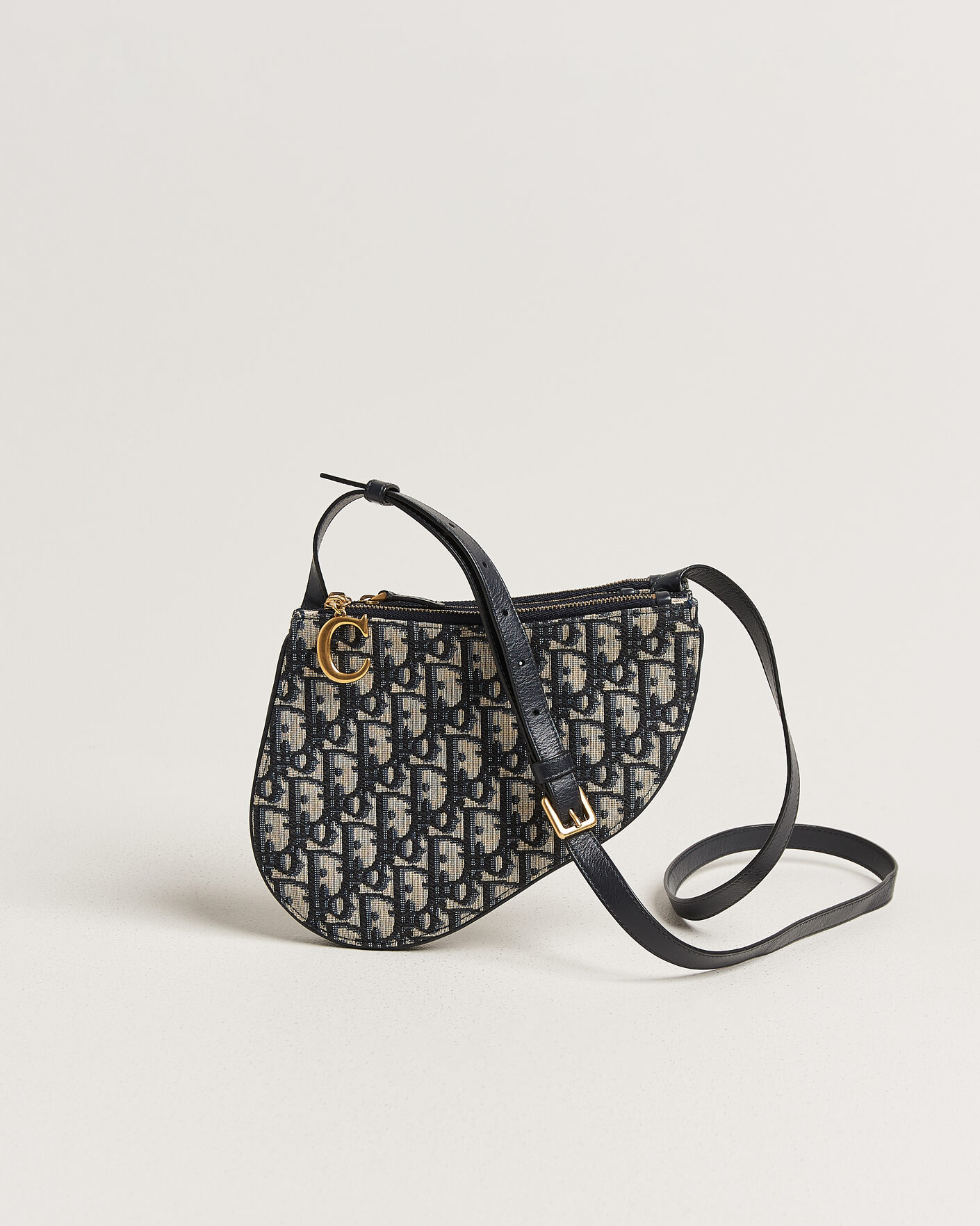 Herren | Pre-Owned & Vintage Bags | Dior Pre-Owned | Saddle Oblique Rodeo Trio Pouch Blue