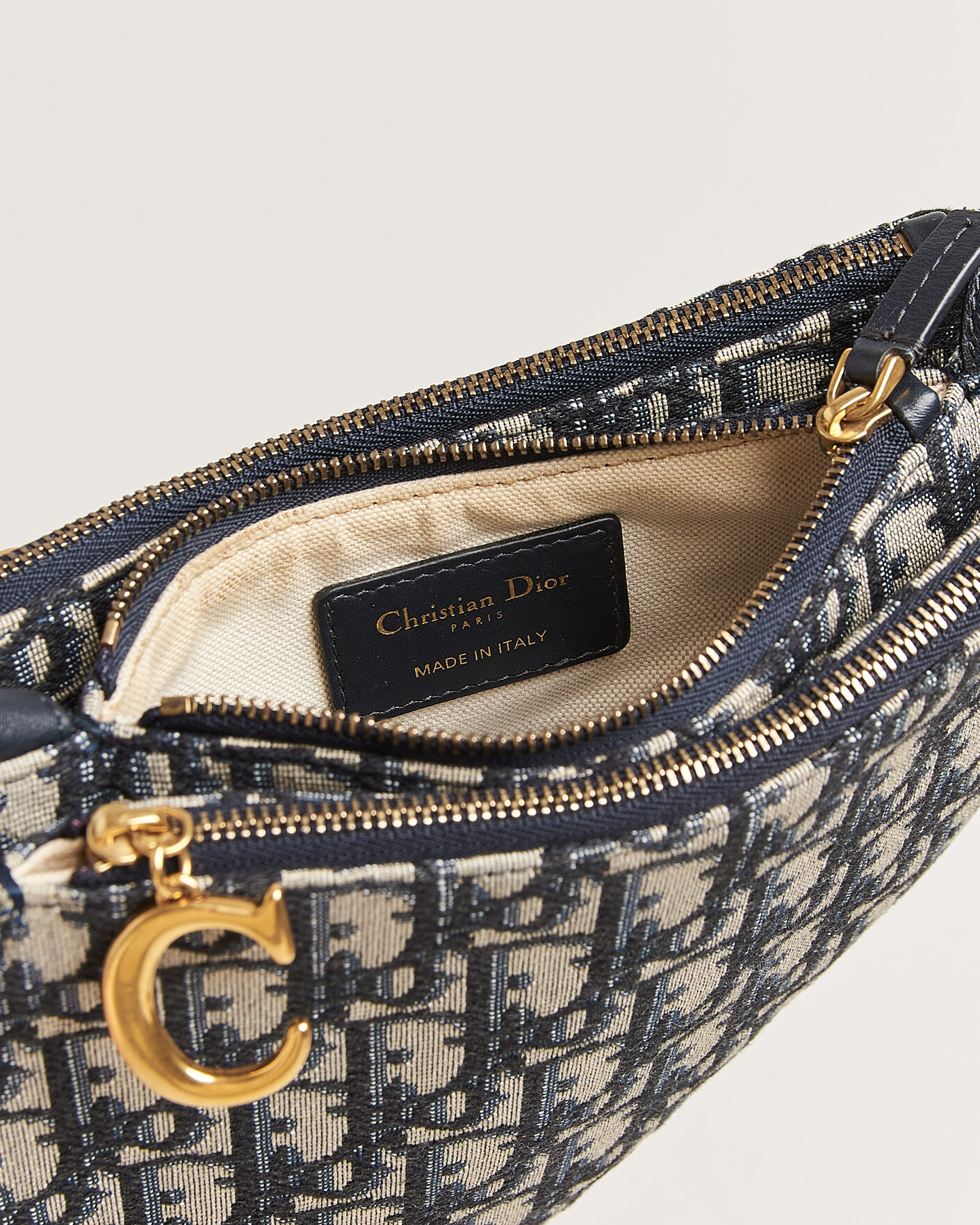 Herren | Pre-Owned & Vintage Bags | Dior Pre-Owned | Saddle Oblique Rodeo Trio Pouch Blue