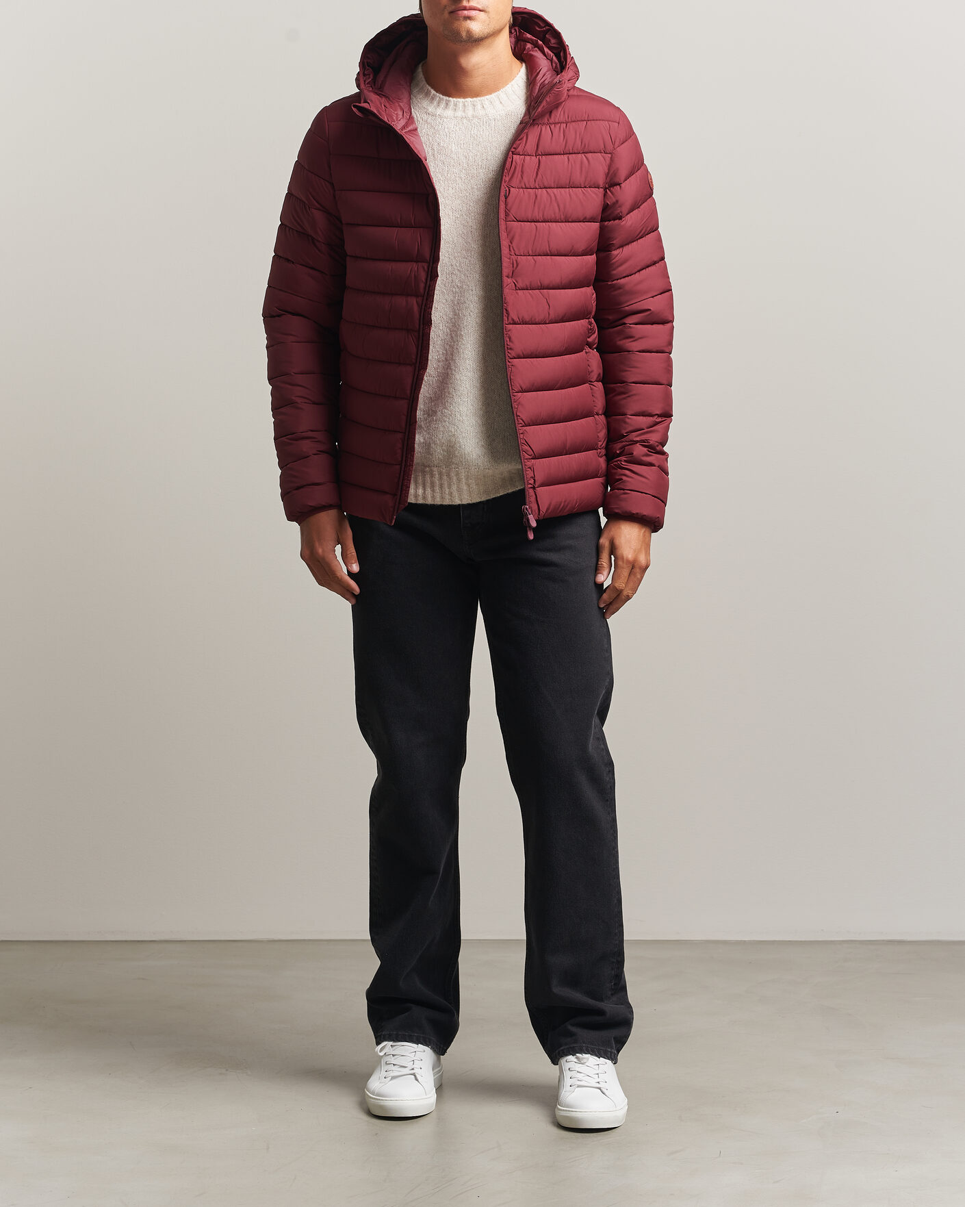 Herren | Jacken | Save The Duck | Juncus Matt Lightweight Hood Jacket Wine Red