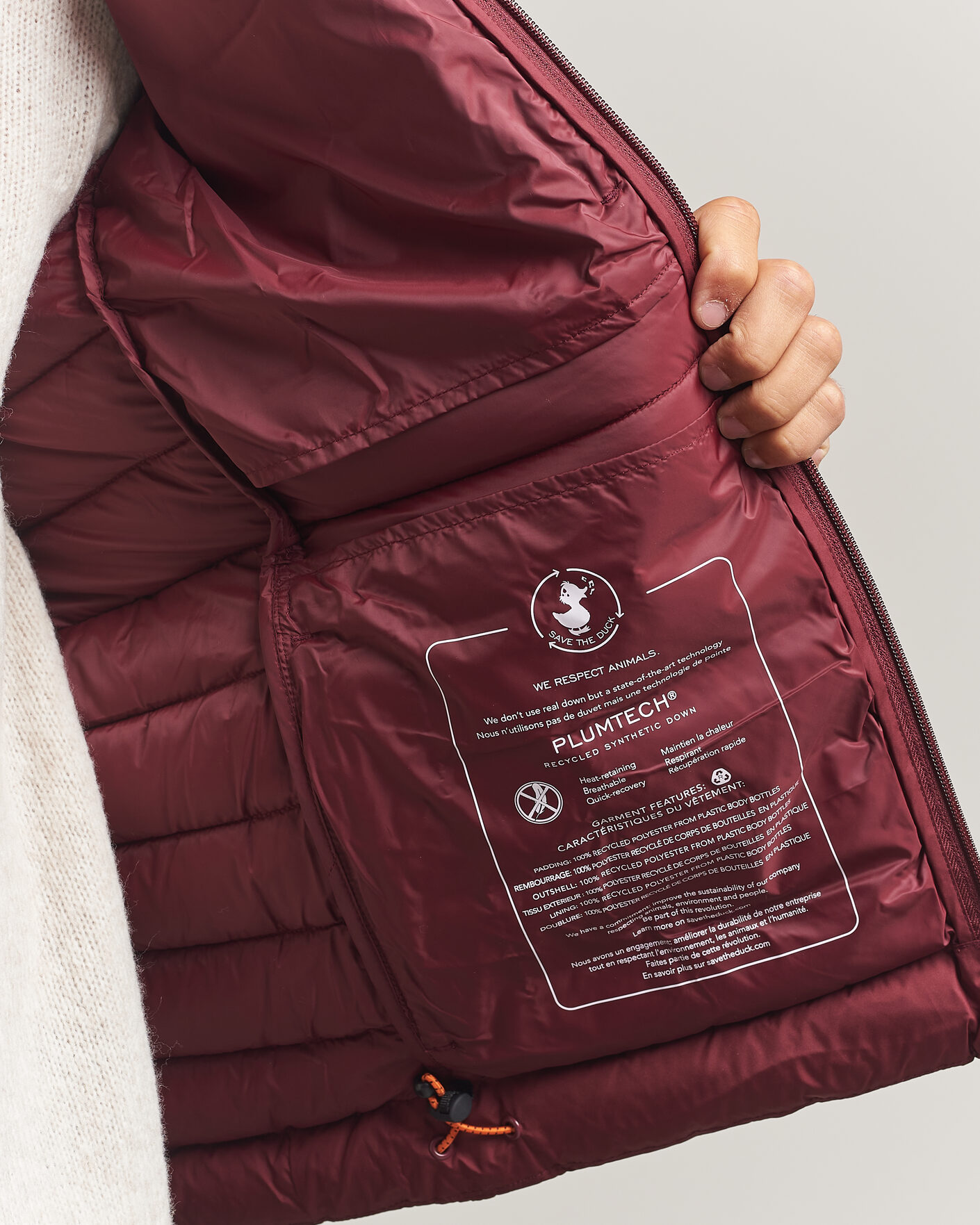 Herren | Jacken | Save The Duck | Juncus Matt Lightweight Hood Jacket Wine Red