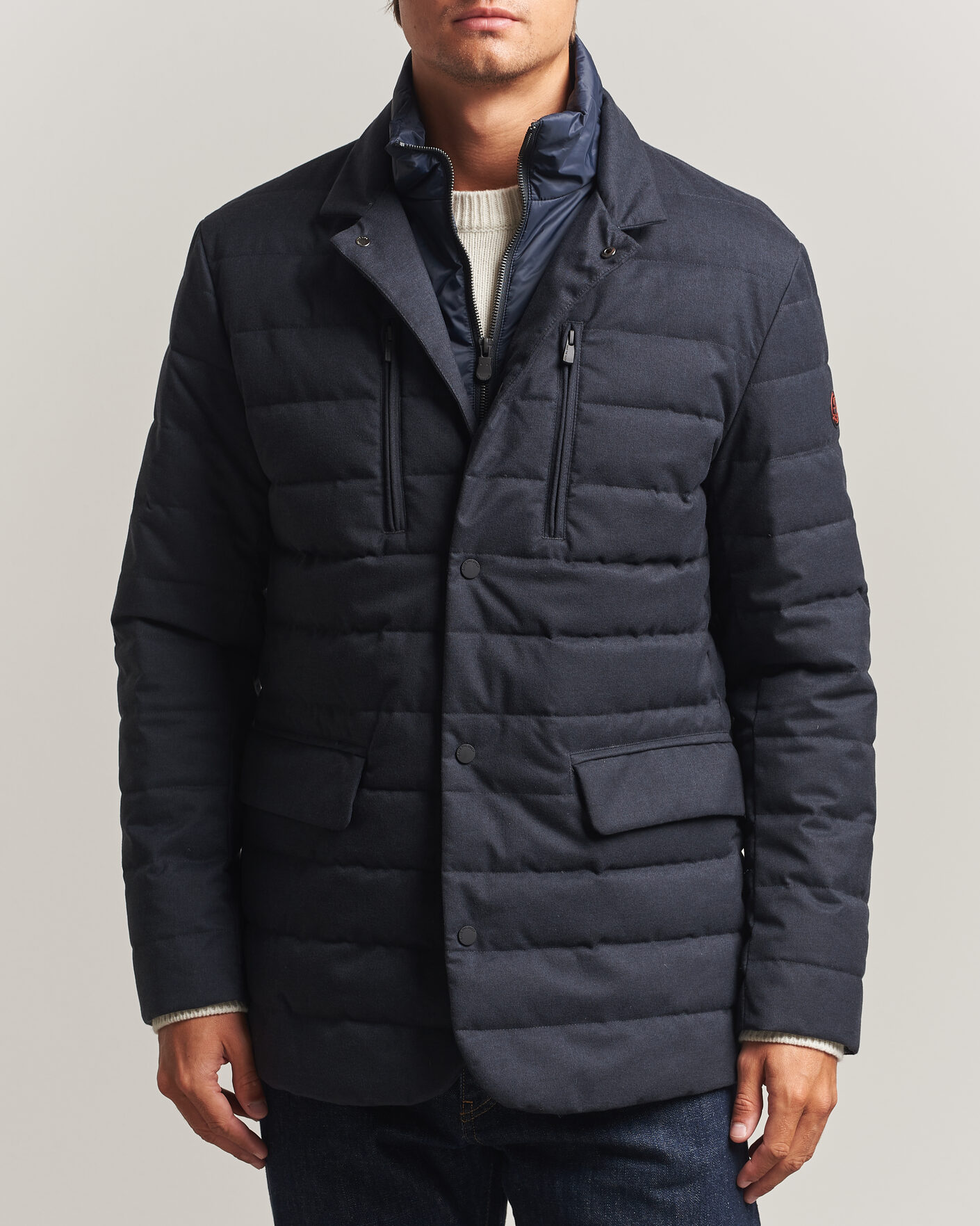 Herren | Jacken | Save The Duck | Felipe Padded Flannel Jacket Navy Blue