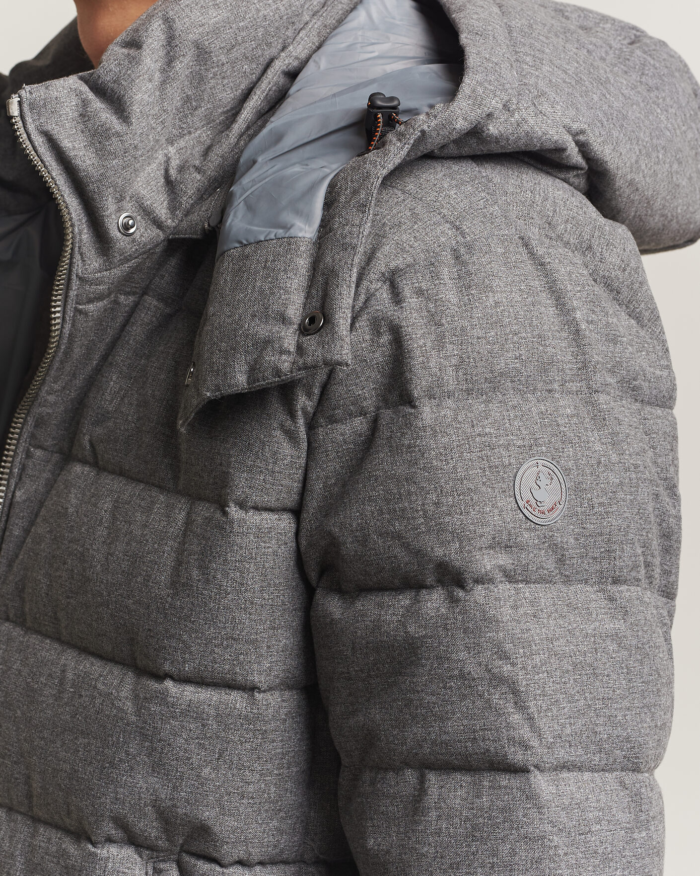 Herren | Jacken | Save The Duck | Constantin Padded Flannel Jacket Mid Grey Melange