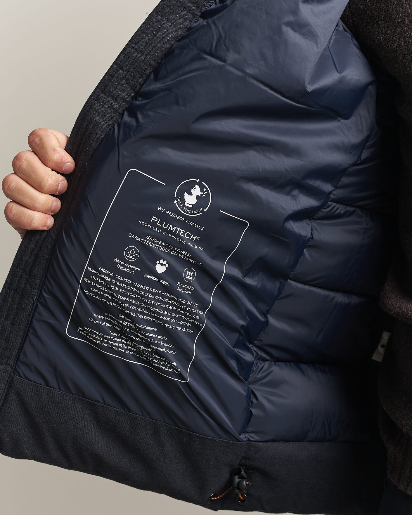 Herren | Jacken | Save The Duck | Constantin Padded Flannel Jacket Navy Blue Melange