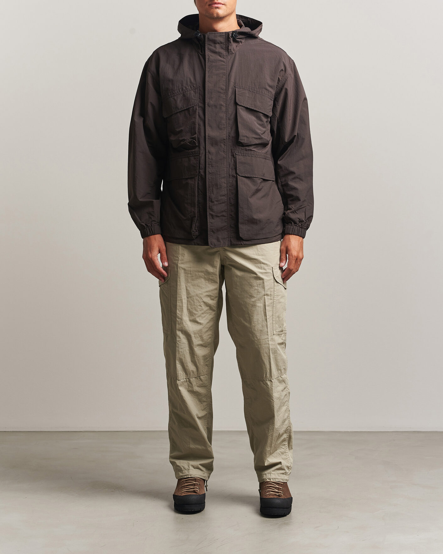 Herren | Jacken | Snow Peak | Nylon Double Rip Jacket Dark Brown