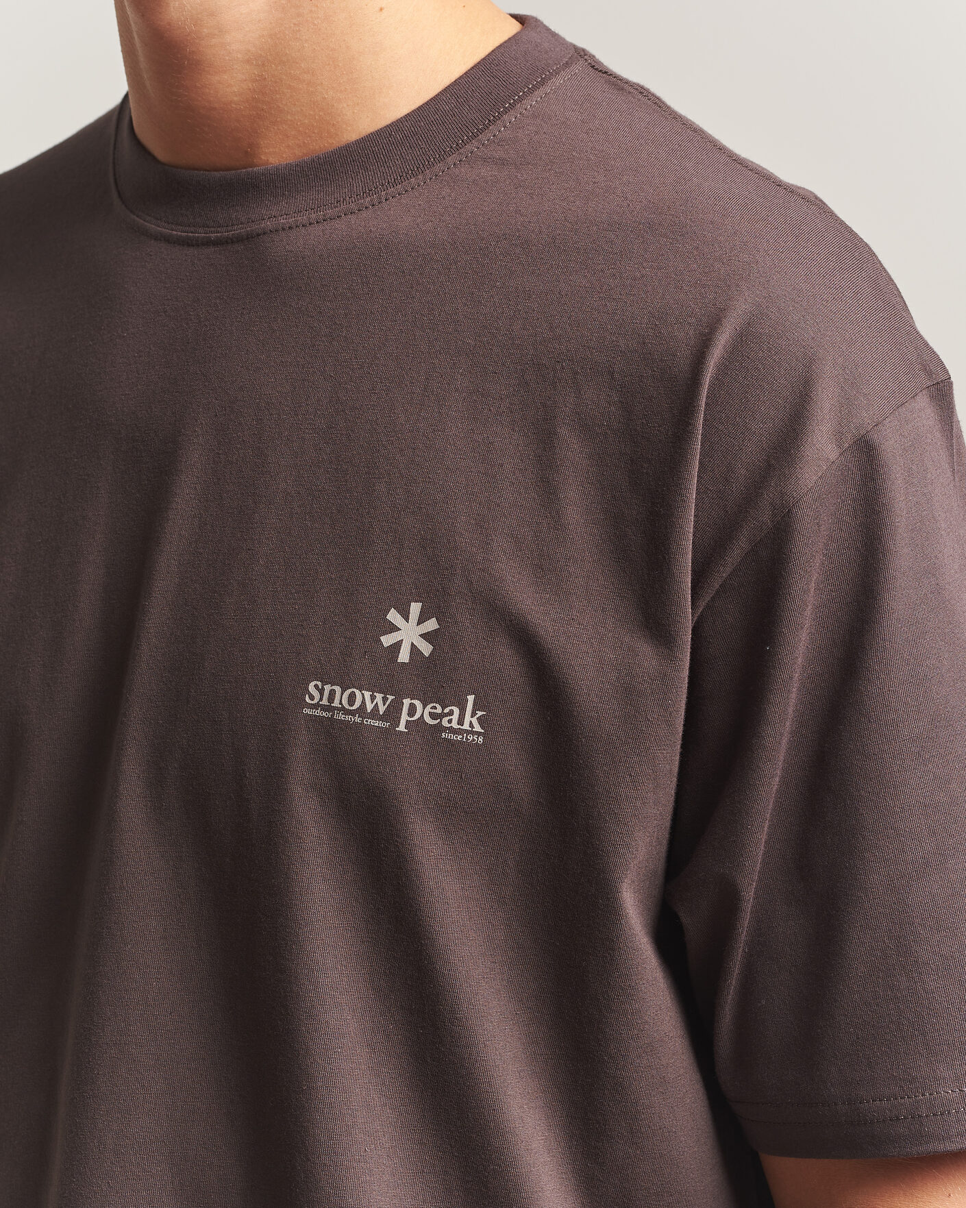 Herren | T-Shirts | Snow Peak | Soft Cotton Relaxed Logo T-Shirt Brown