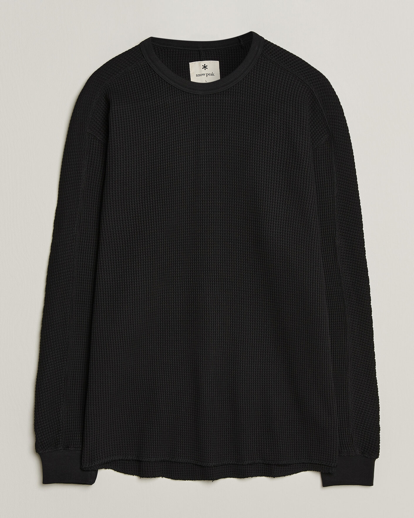 Herren | Pullover | Snow Peak | Heavyweight Waffle Pullover Black