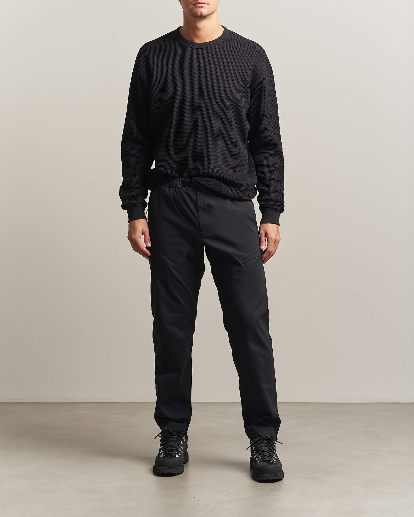 Herren | Pullover | Snow Peak | Heavyweight Waffle Pullover Black