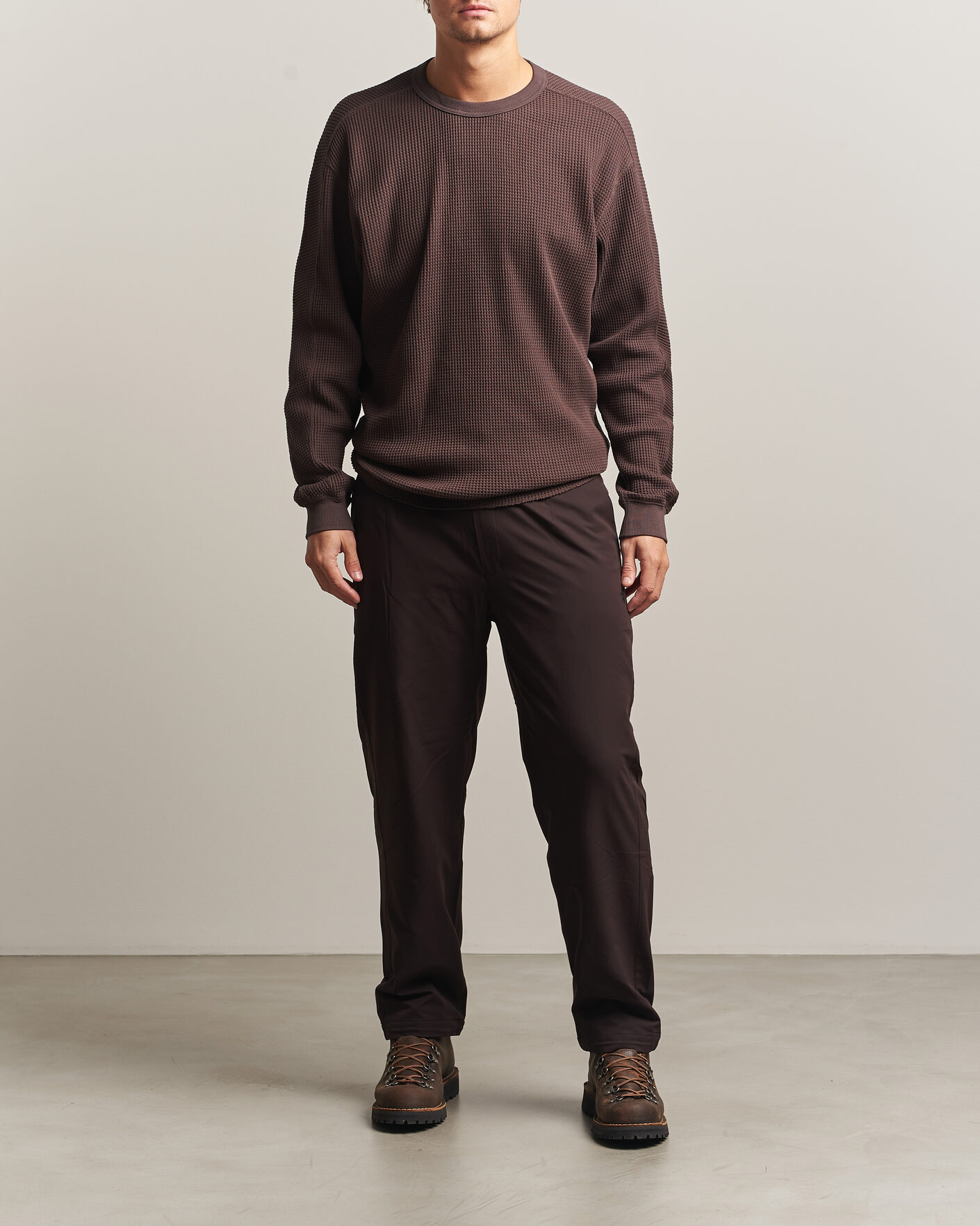 Herren | Pullover | Snow Peak | Heavyweight Waffle Pullover Dark Brown