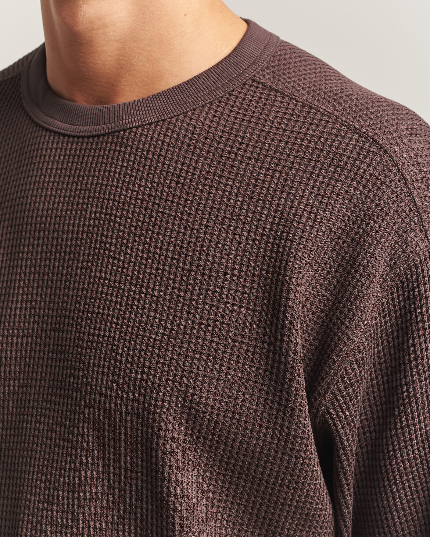 Herren | Pullover | Snow Peak | Heavyweight Waffle Pullover Dark Brown