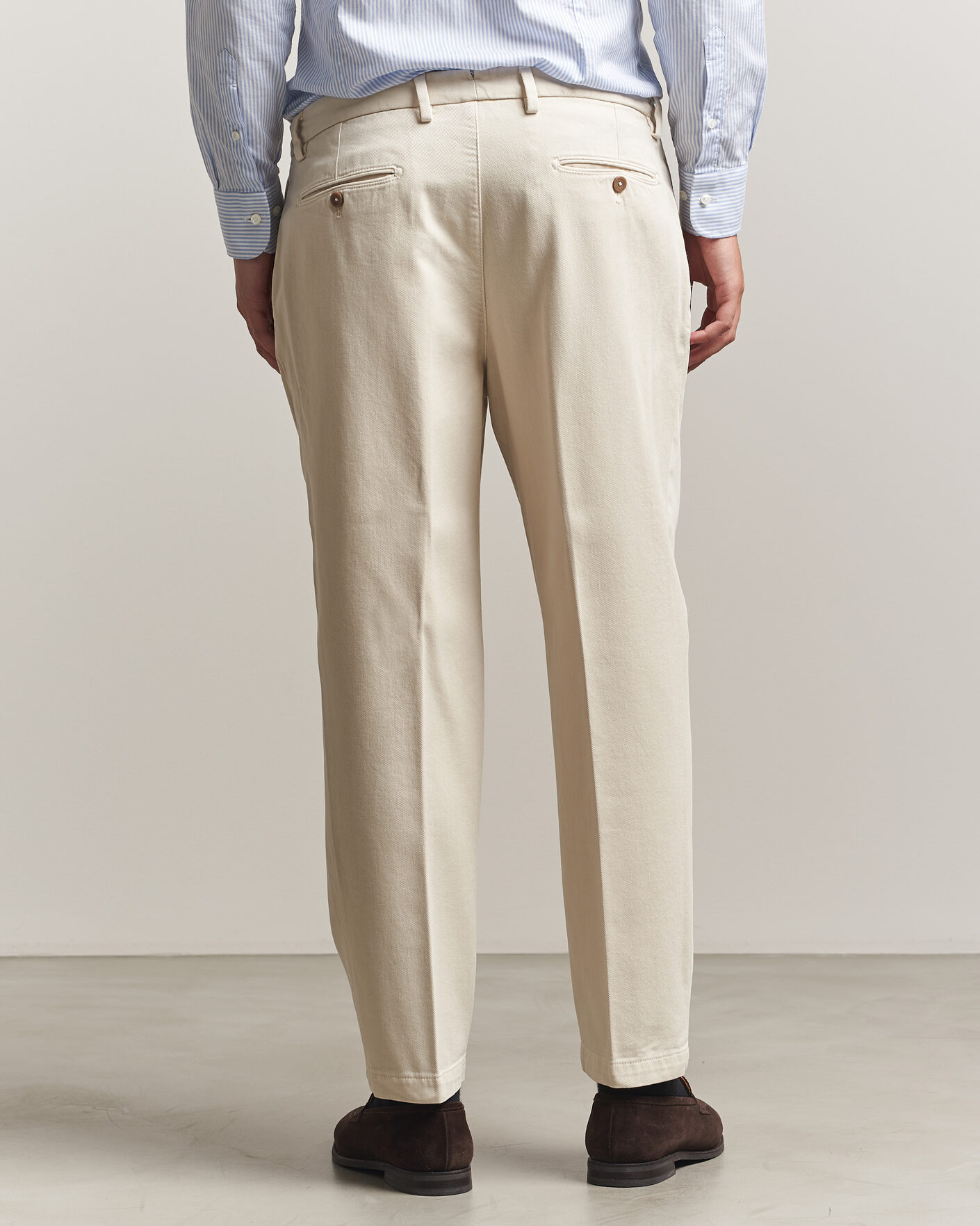 Herren | Hosen | Briglia 1949 | Portobello Loose Fit Cotton Trousers Ecru