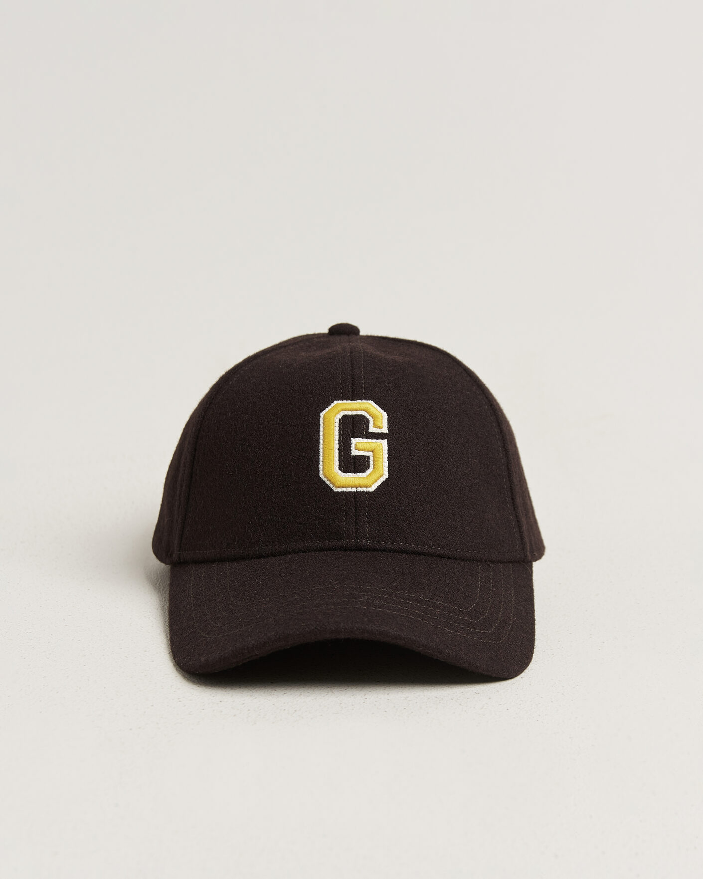 Herren | Hüte & Mützen | Gant | G Badge Wool Melton Cap Charred Wood Brown
