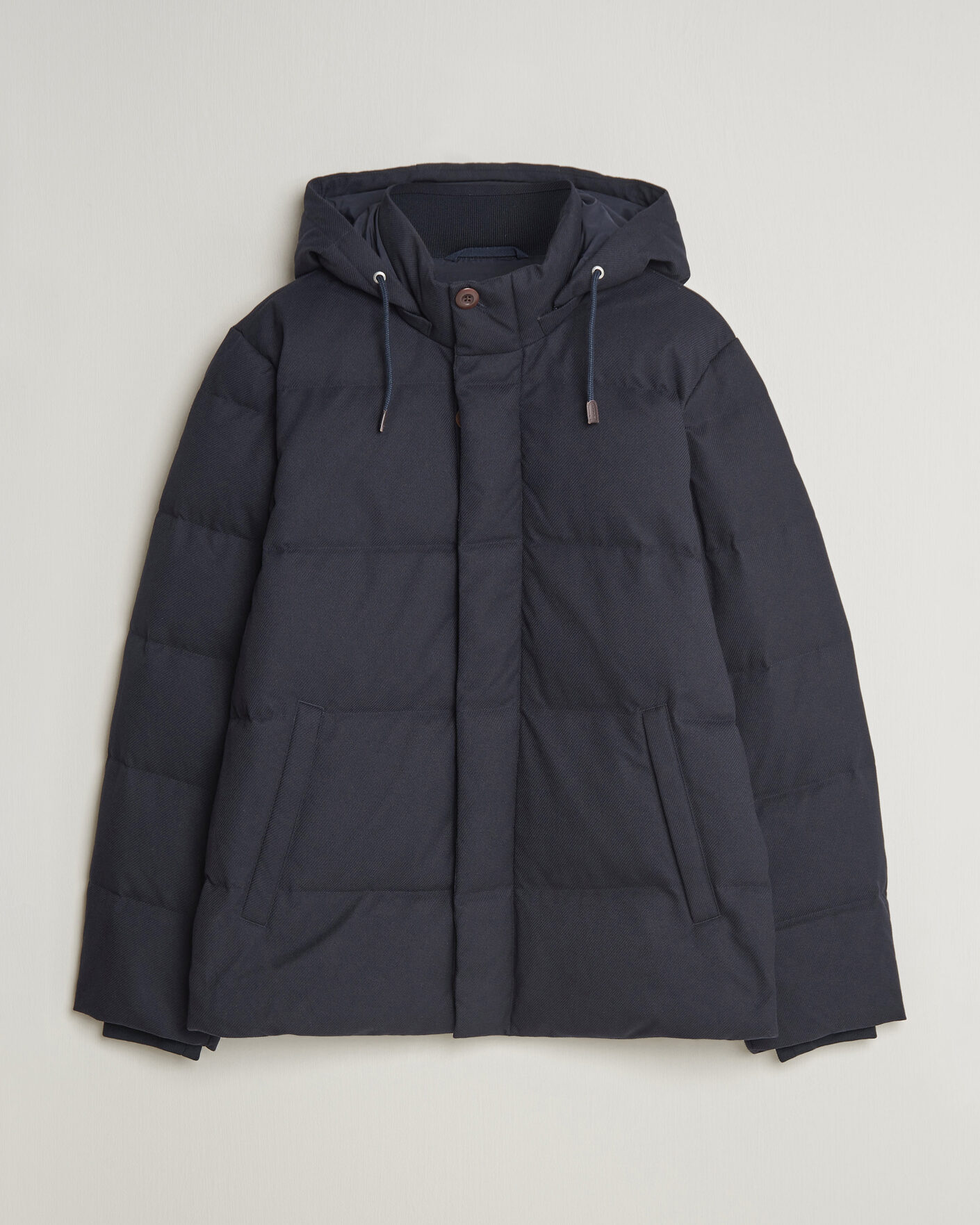 Herren | Jacken | Gant | Flannel Down Hooded Jacket Evening Blue