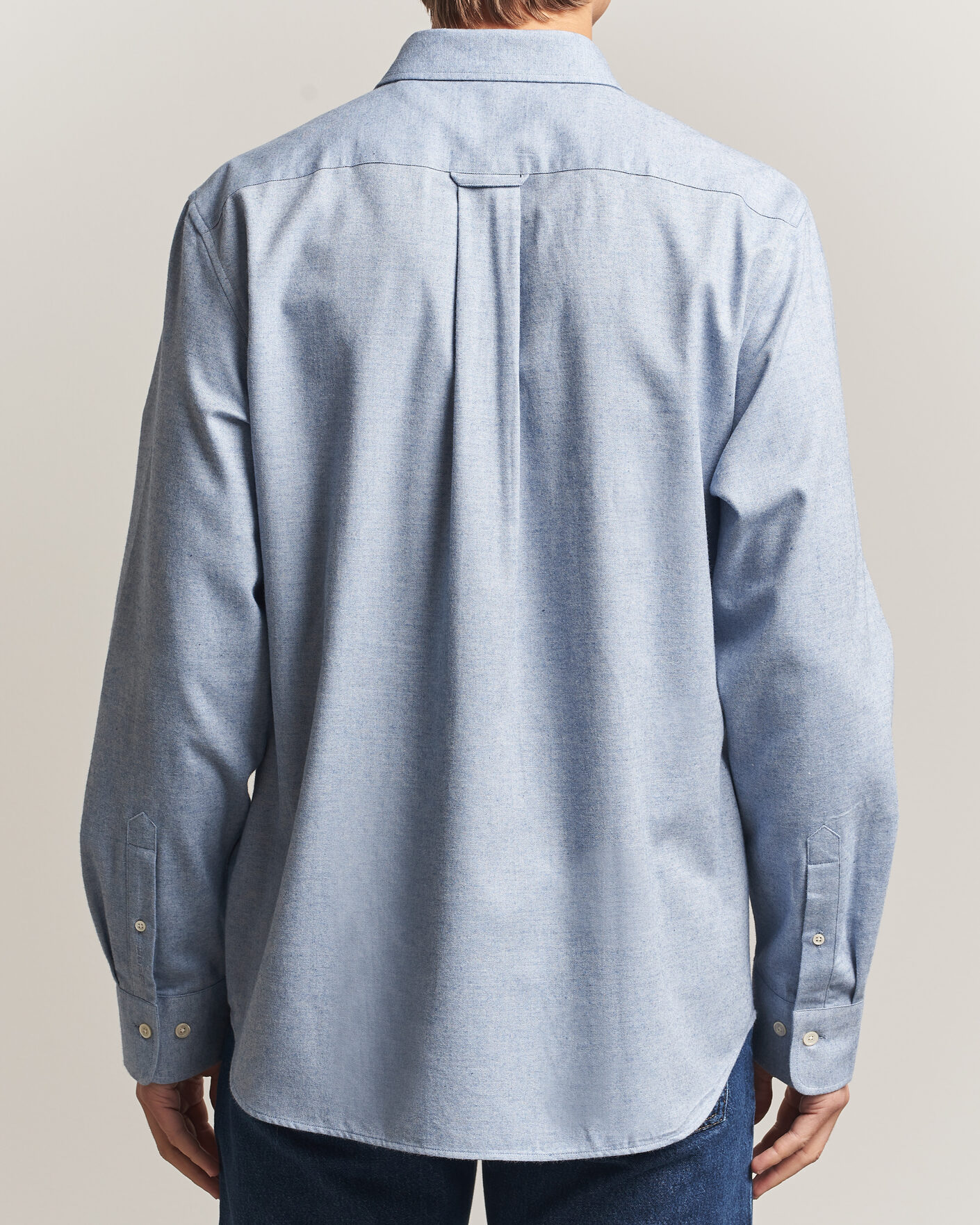 Herren | Hemden | Gant | Regular Fit Flannel Shirt Light Blue Melange