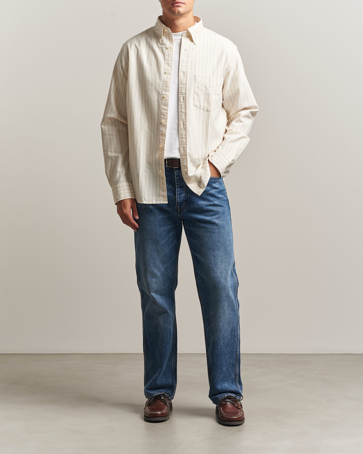 Herren | Hemden | Gant | Regular Fit Archive Oxford Striped Shirt Cream