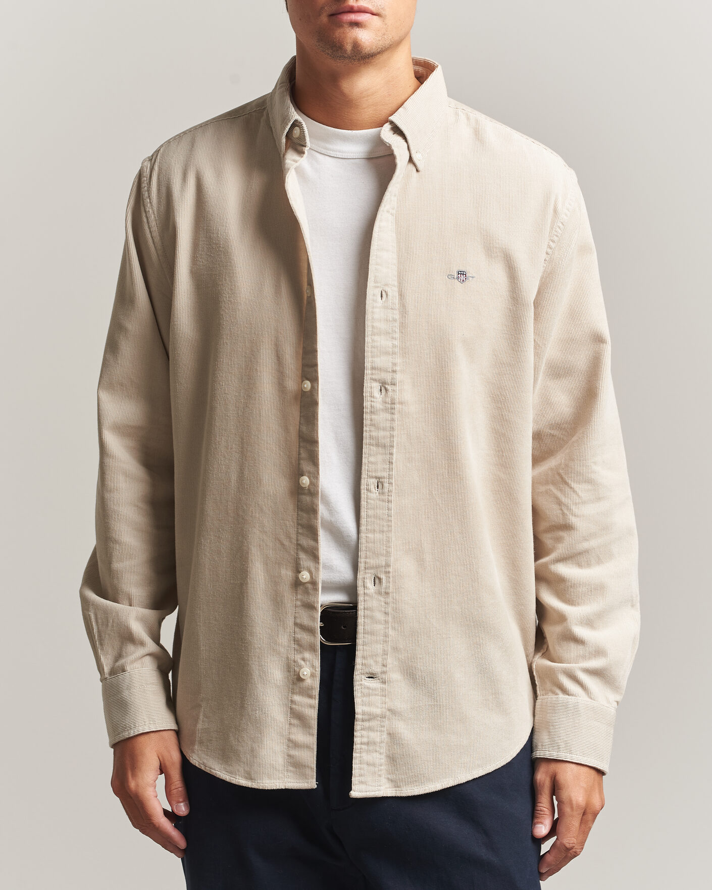 Herren | Hemden | Gant | Regular Fit Corduroy Shirt Clay Beige