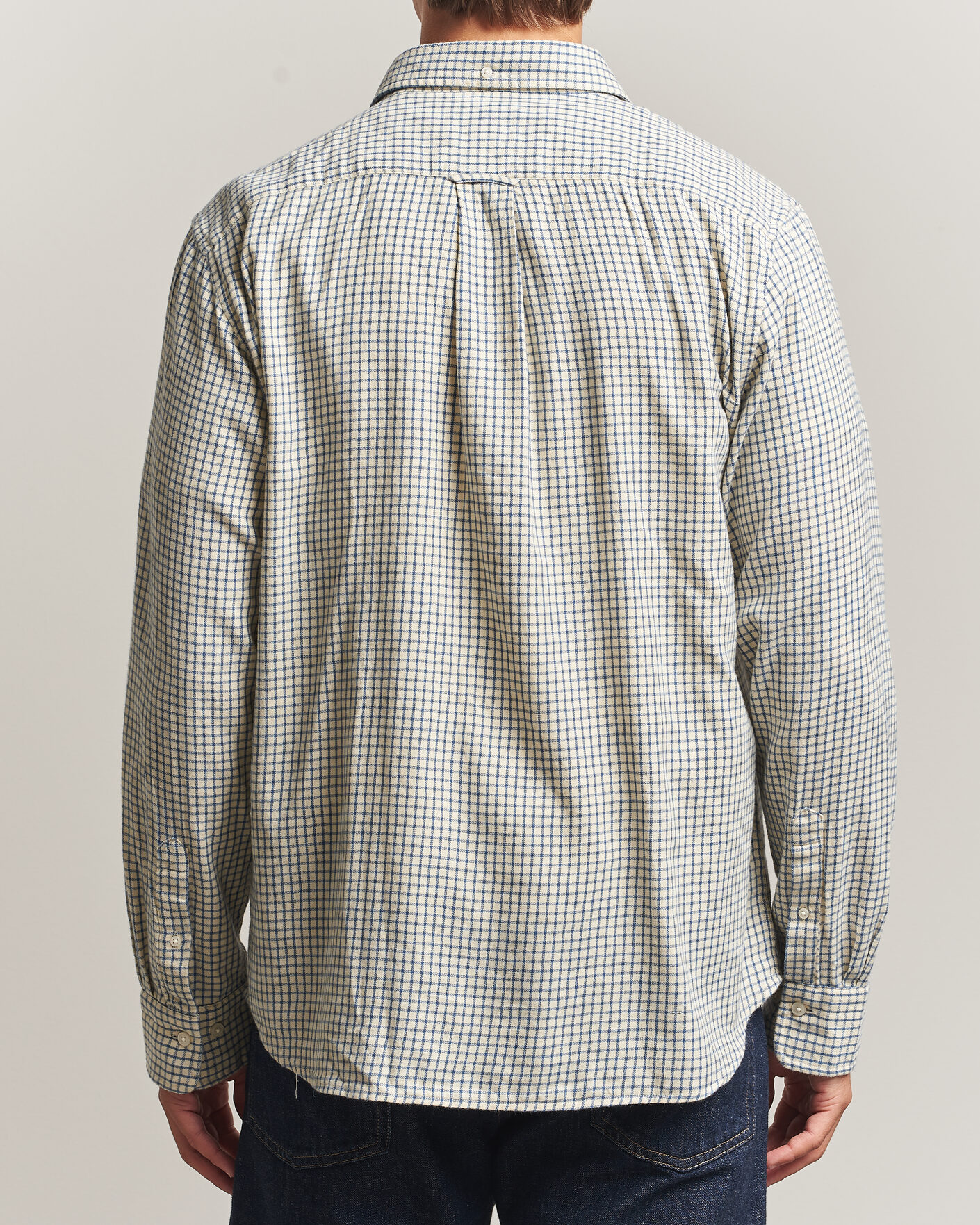 Herren | Hemden | Gant | Regular Fit Windblown Flannel Checked Shirt Blue Horizon