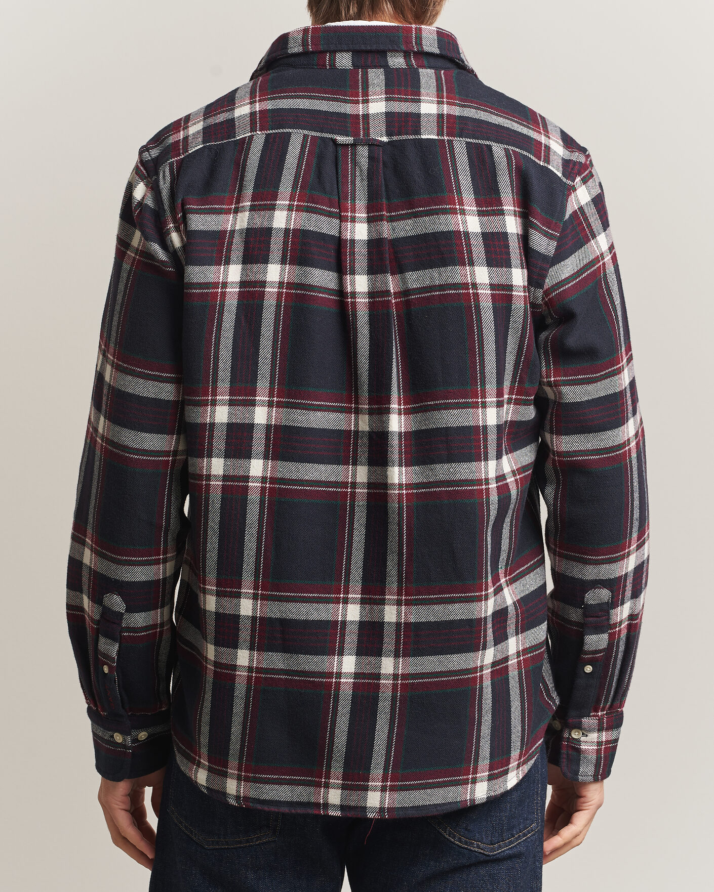 Herren | Hemden | Gant | Regular Fit Flannel Checked Overshirt Evening Blue