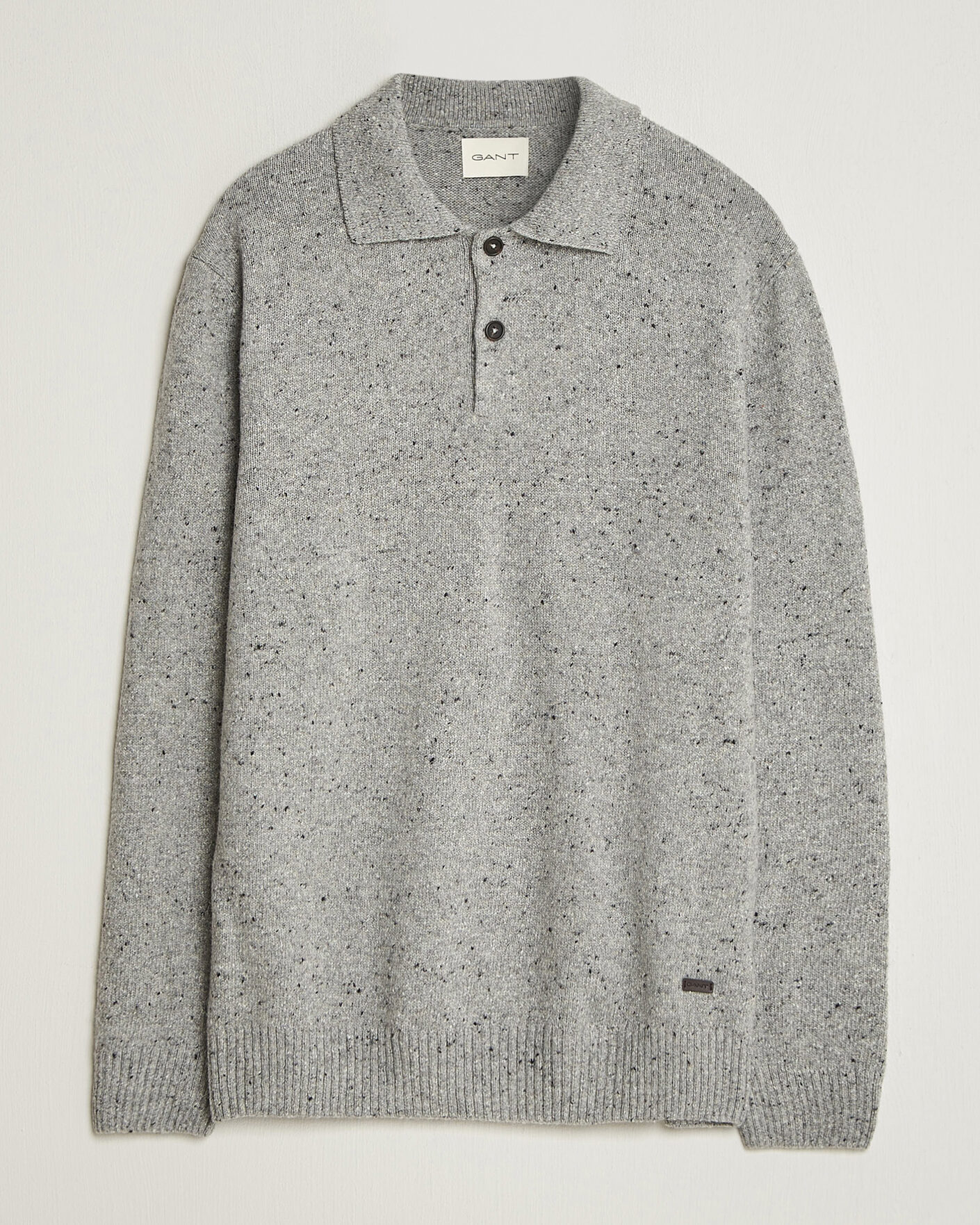 Herren | Pullover | Gant | Neps Wool Polo Grey Melange