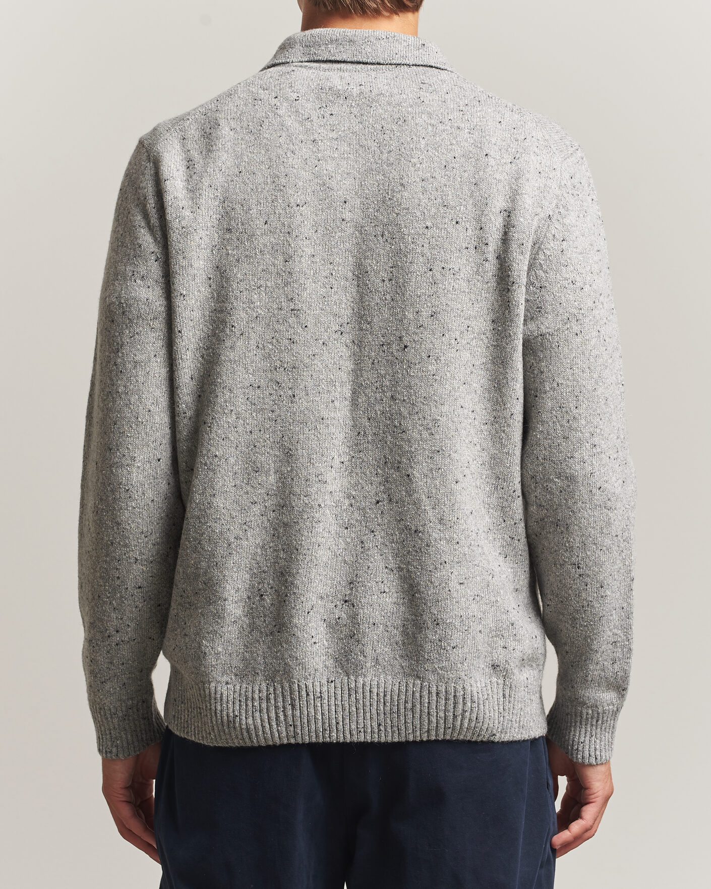 Herren | Pullover | Gant | Neps Wool Polo Grey Melange