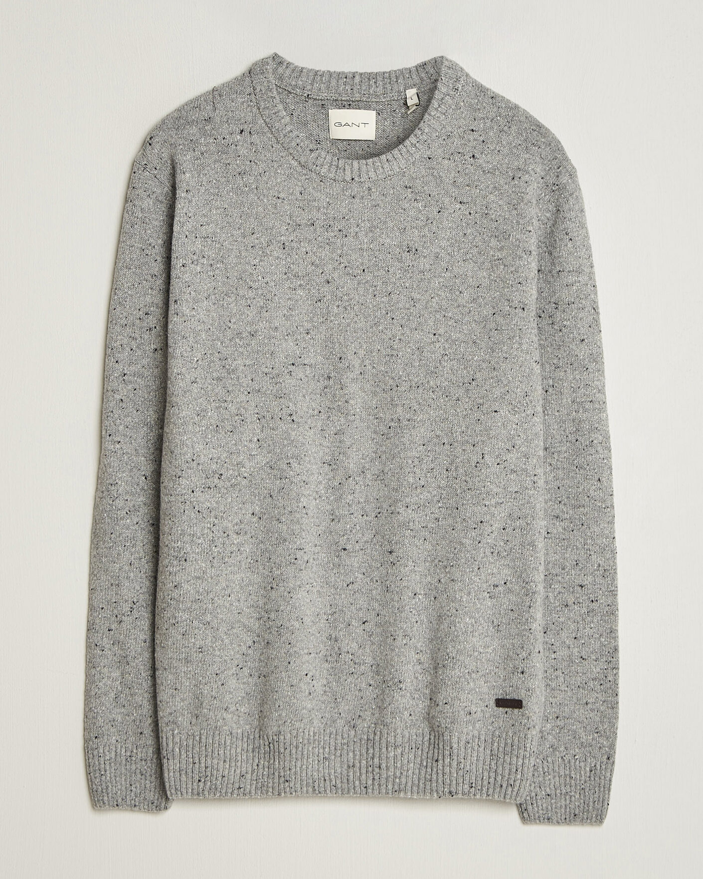 Herren | Pullover | Gant | Neps Wool Crew Neck Sweater Grey Melange