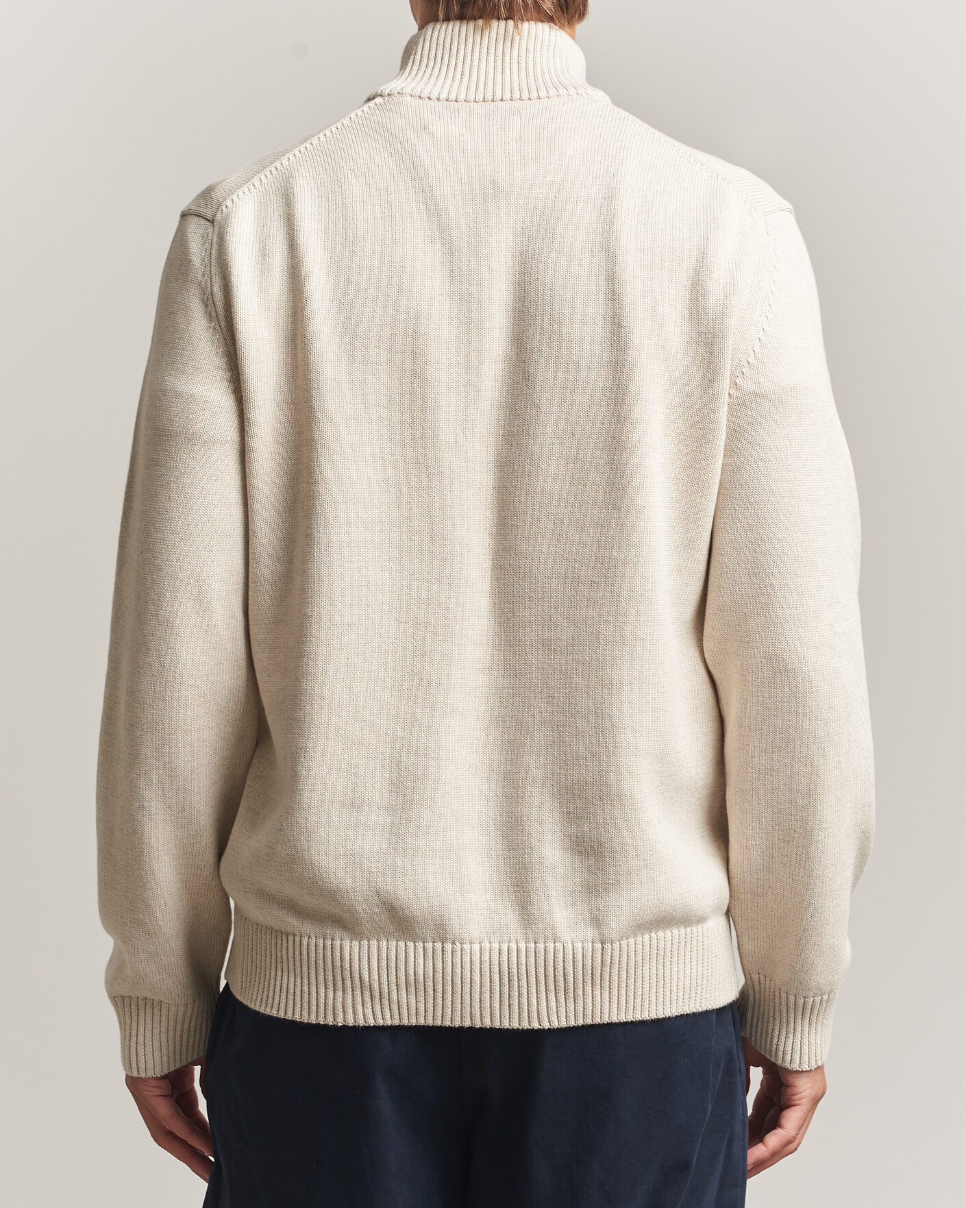 Herren | Pullover | Gant | Casual Cotton Half Zip Seed Melange