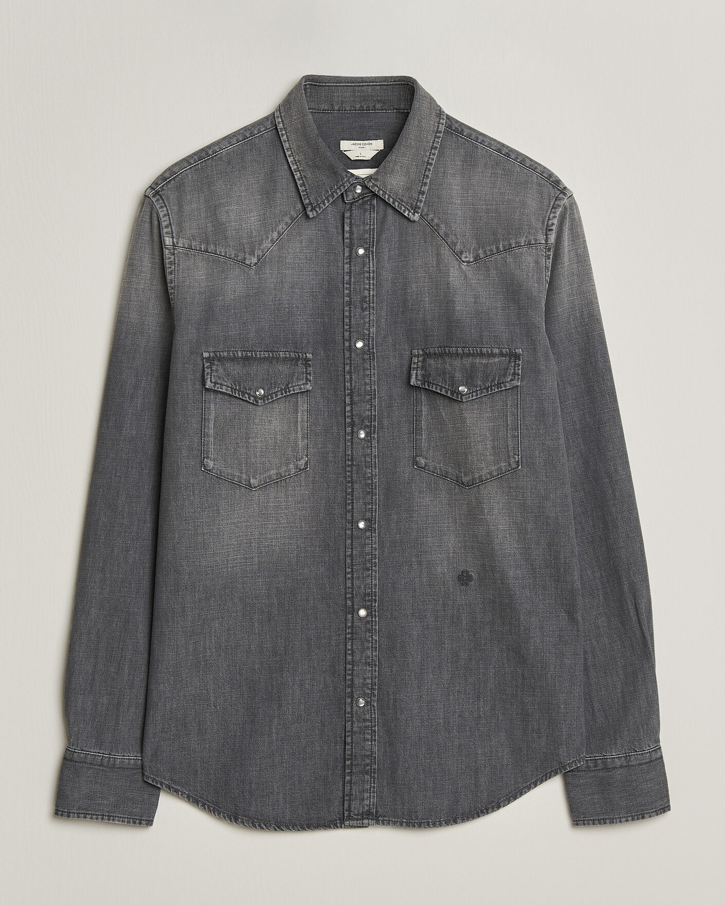 Herren | Hemden | Jacob Cohën | Denim Western Pocket Overshirt Grey
