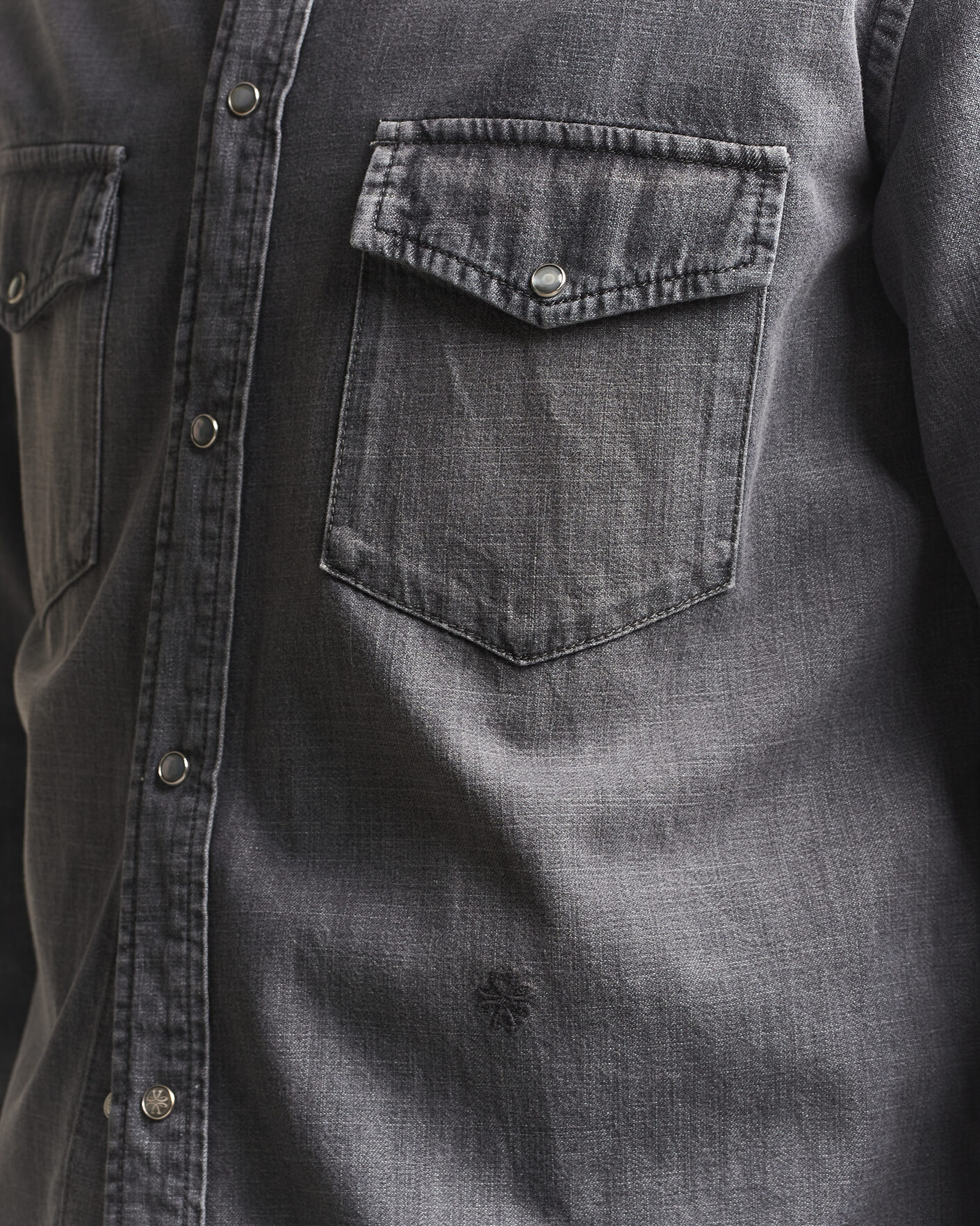 Herren | Hemden | Jacob Cohën | Denim Western Pocket Overshirt Grey