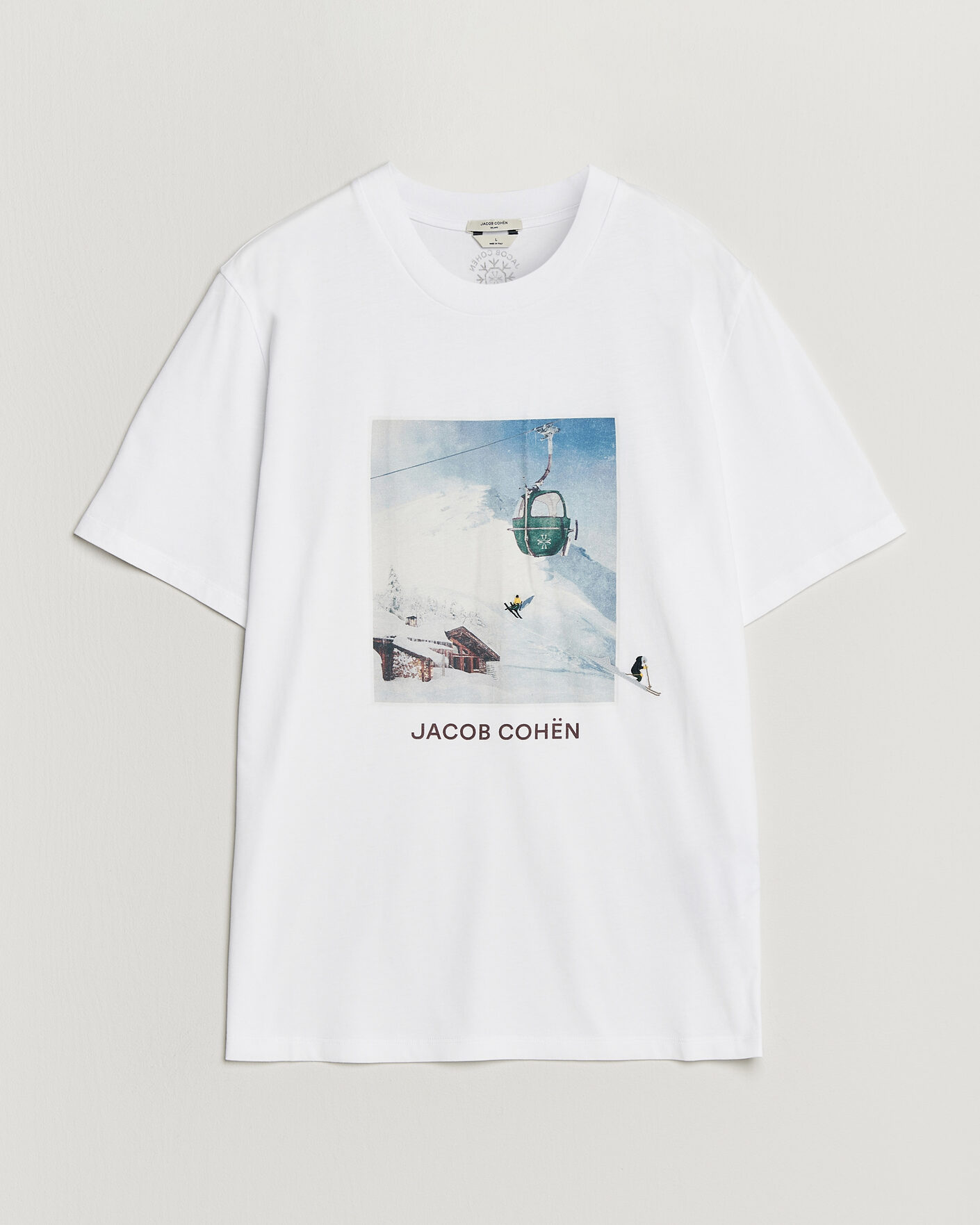 Herren | T-Shirts | Jacob Cohën | Apres Ski Printed T-Shirt White