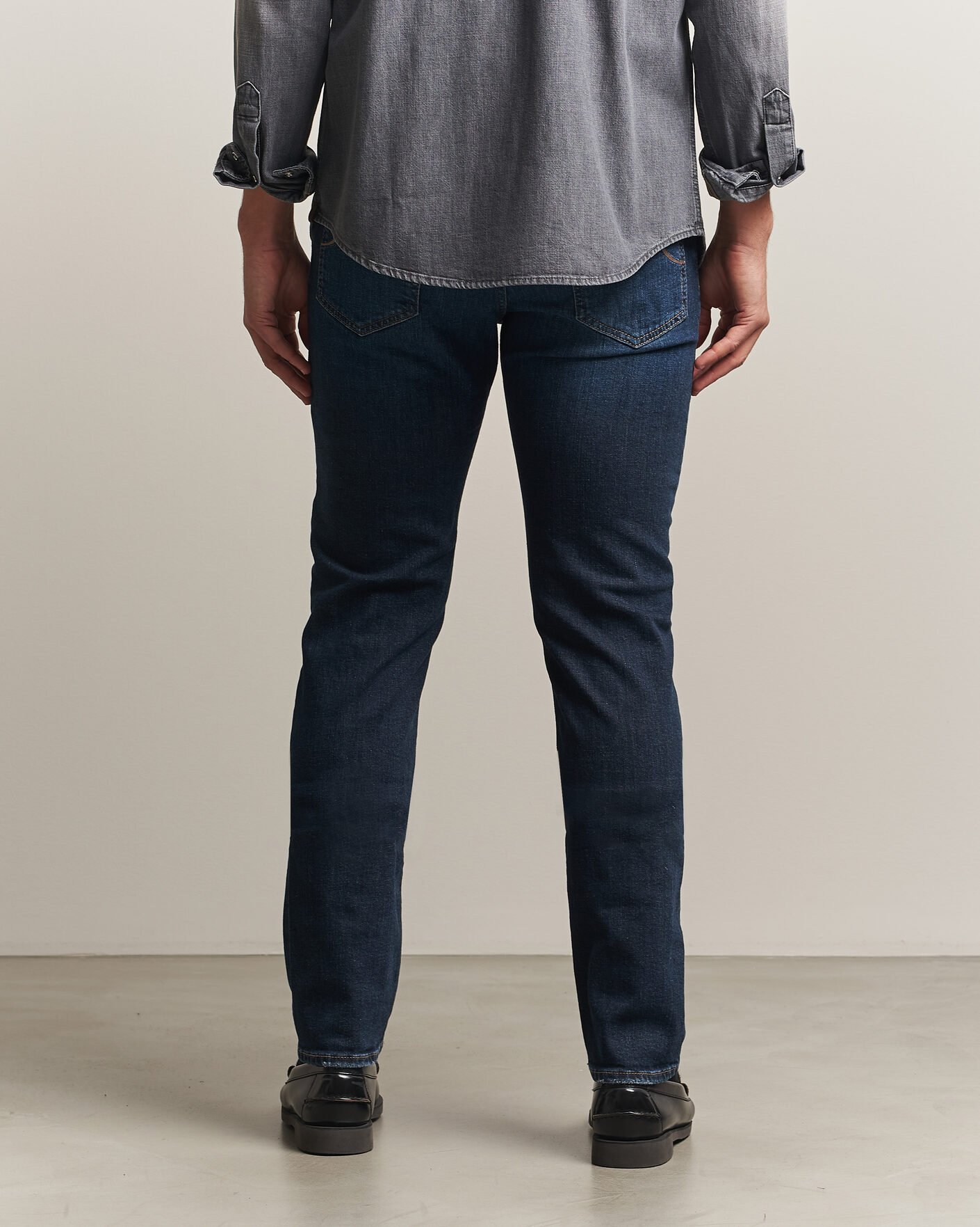Herren | Jeans | Jacob Cohën | Bard Slim Fit Apres Ski Patch Stretch Jeans Blue