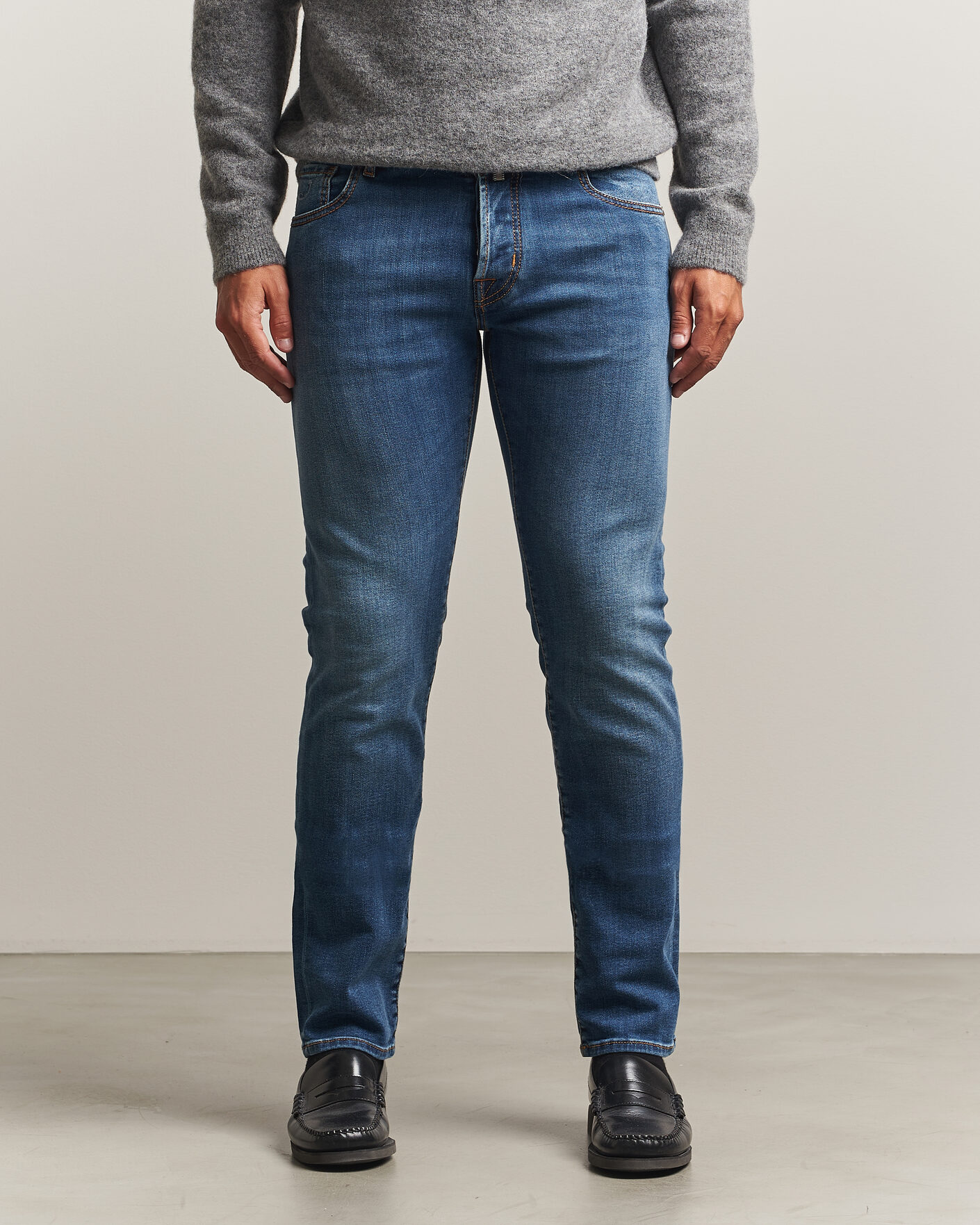 Herren | Jeans | Jacob Cohën | Nick F1 Slim Fit Stretch Jeans Light Blue