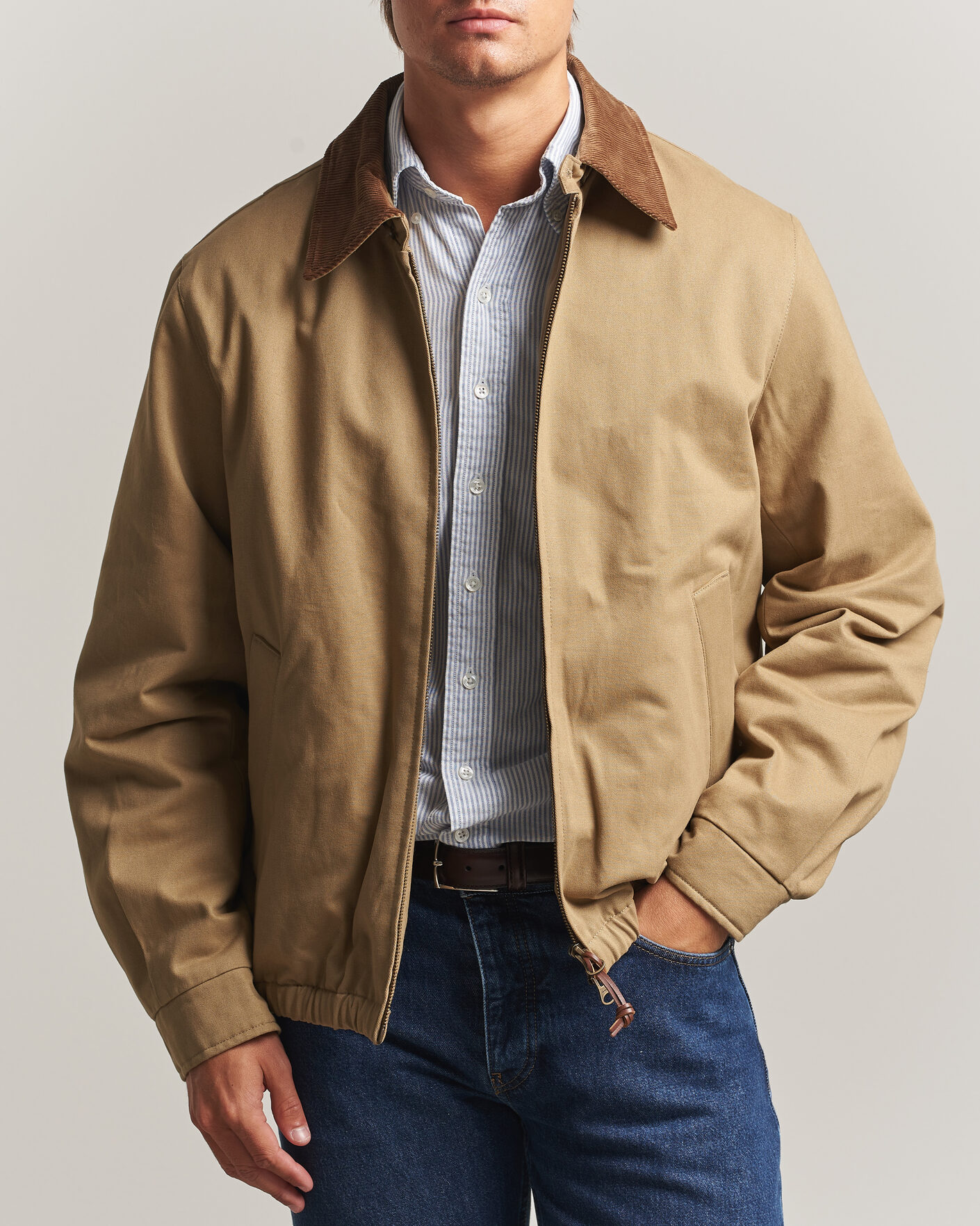 Herren | Jacken | Gant | Moleskin Harrington Jacket Light Taupe
