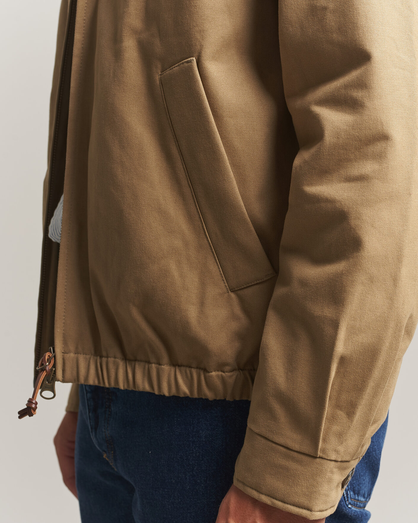 Herren | Jacken | Gant | Moleskin Harrington Jacket Light Taupe